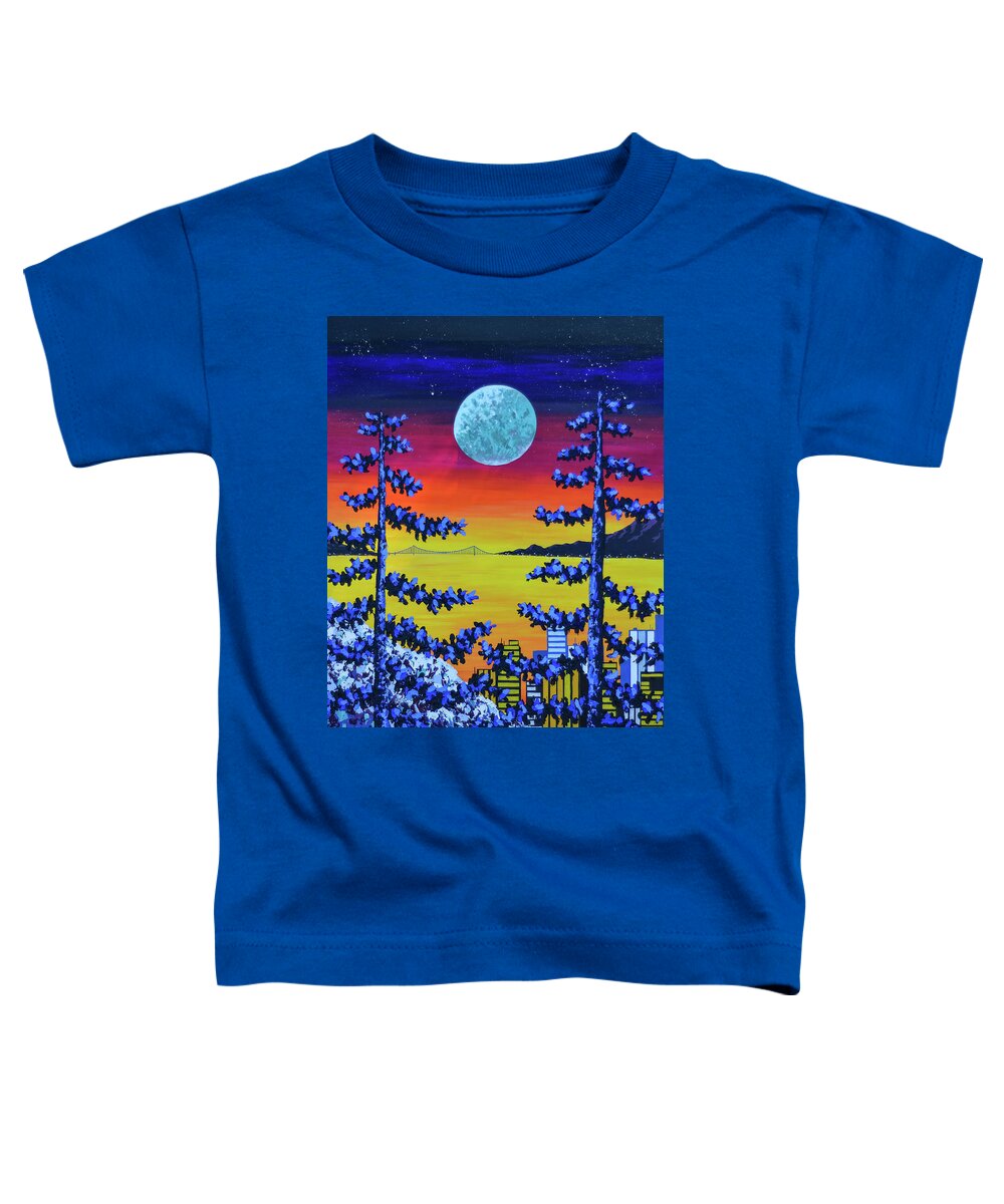 San Francisco Toddler T-Shirt featuring the painting The Living Bay by Ashley Wright