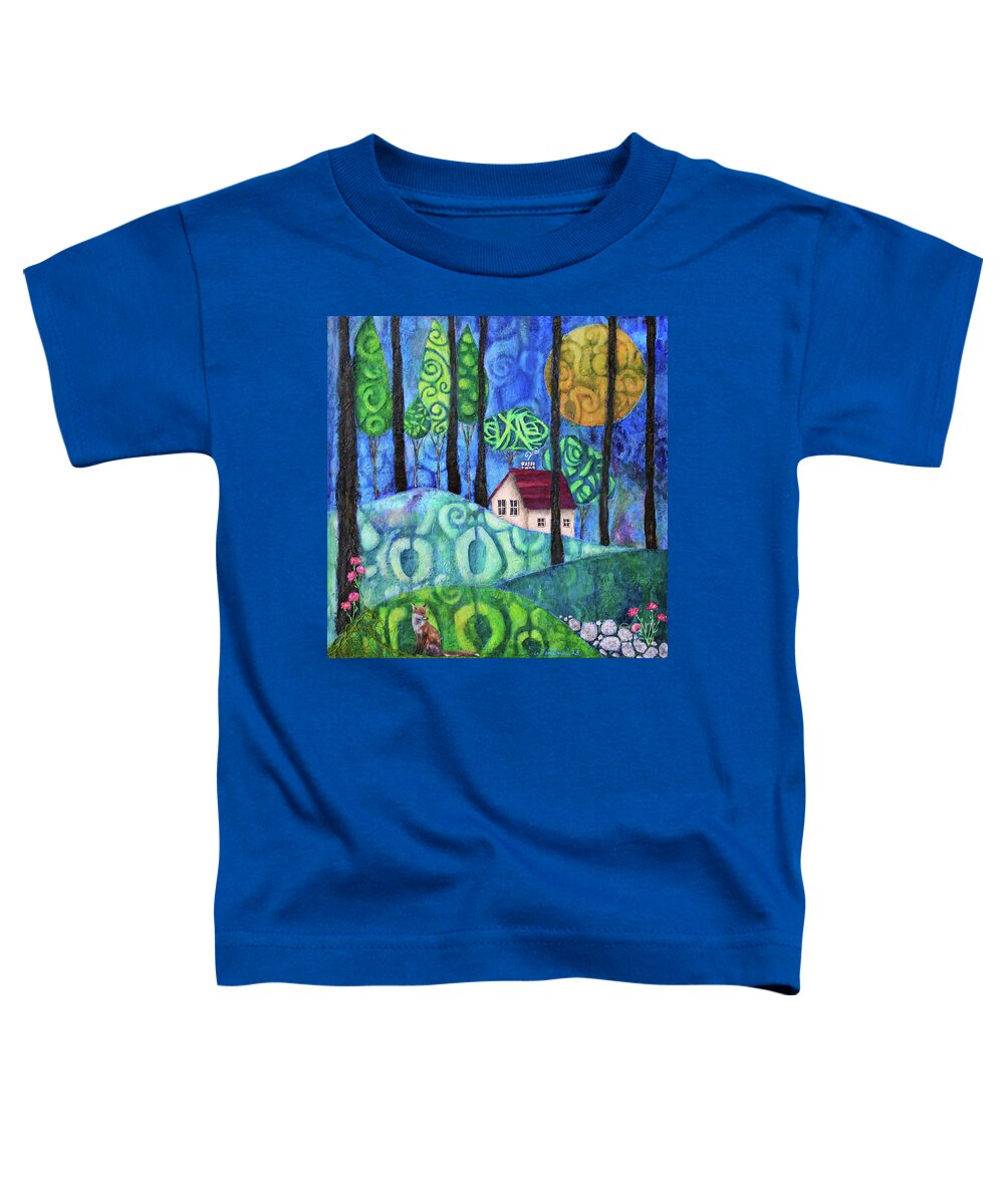 Dreamscape Toddler T-Shirt featuring the painting Woodlands by Winona's Sunshyne