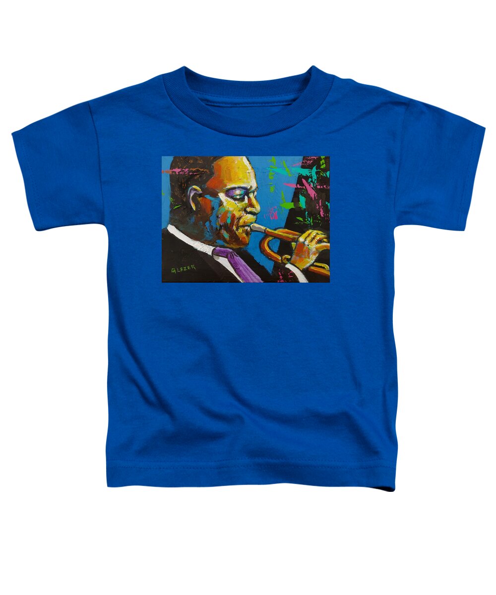 Wynton Marsalis Toddler T-Shirt featuring the painting Wynton Marsalis by Stuart Glazer