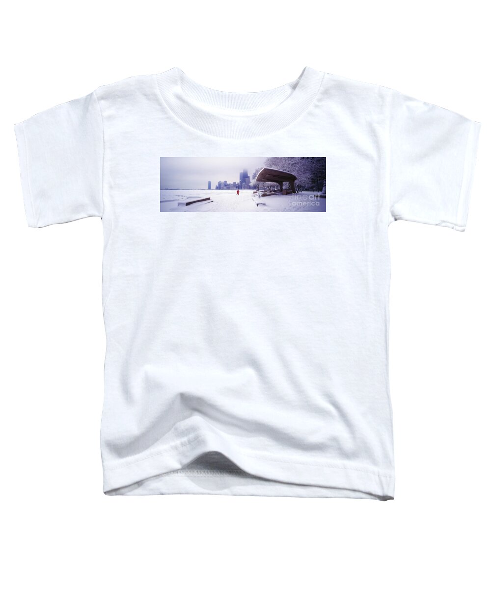  North Toddler T-Shirt featuring the photograph North ave beach chess palv chicago lake front by Tom Jelen