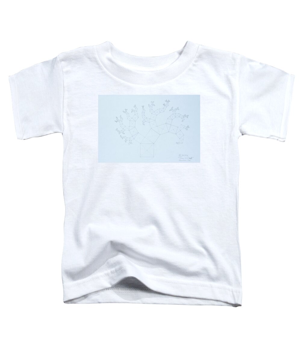 Fractal Tree Toddler T-Shirt featuring the drawing Quantum Tree by Jason Padgett
