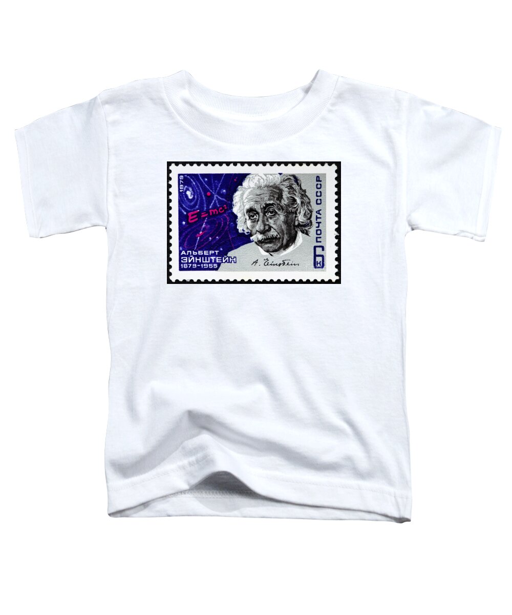 Albert Einstein Toddler T-Shirt featuring the photograph Albert Einstein Stamp by GIPhotoStock