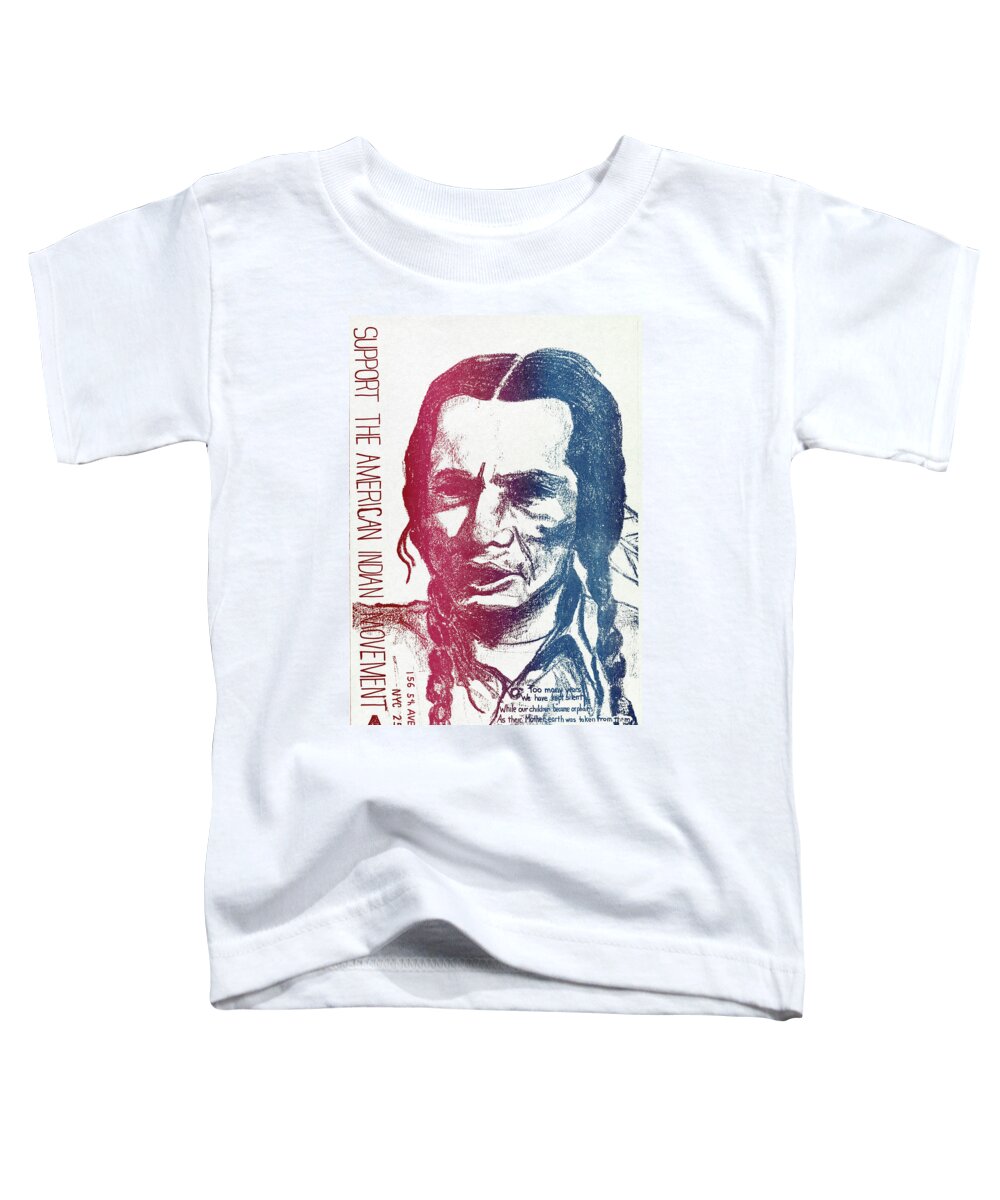 1970 Toddler T-Shirt featuring the drawing American Indian Movement #2 by Granger