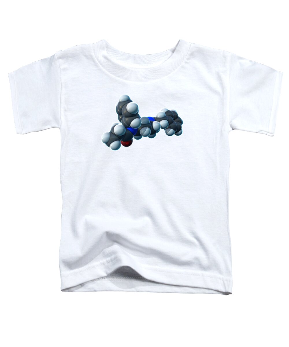 Fentanil Toddler T-Shirt featuring the photograph Fentanyl, Molecular Model #1 by Evan Oto