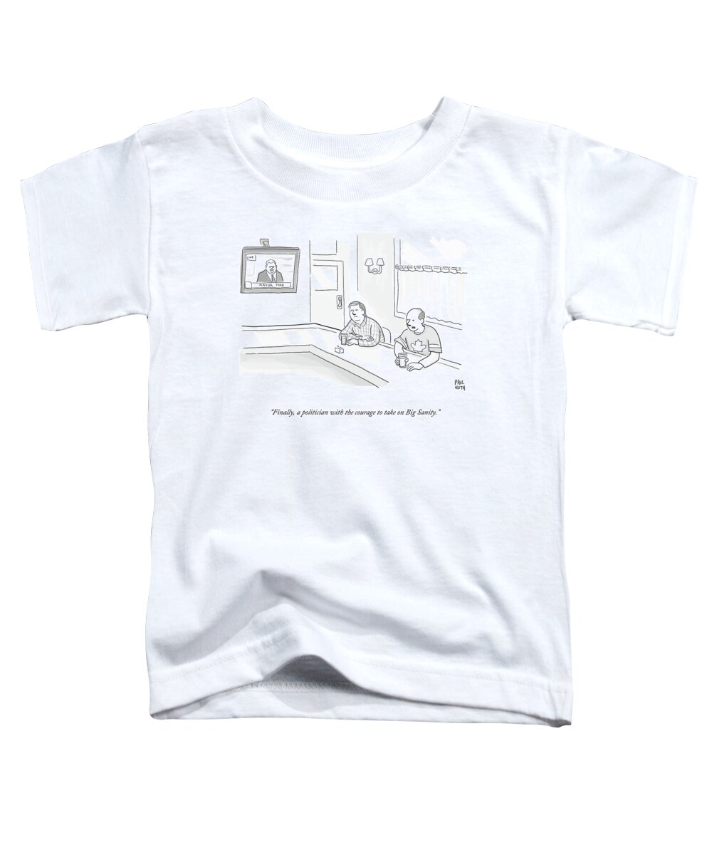 Finally Toddler T-Shirt featuring the drawing Finally A Politician With The Courage To Take by Paul Noth