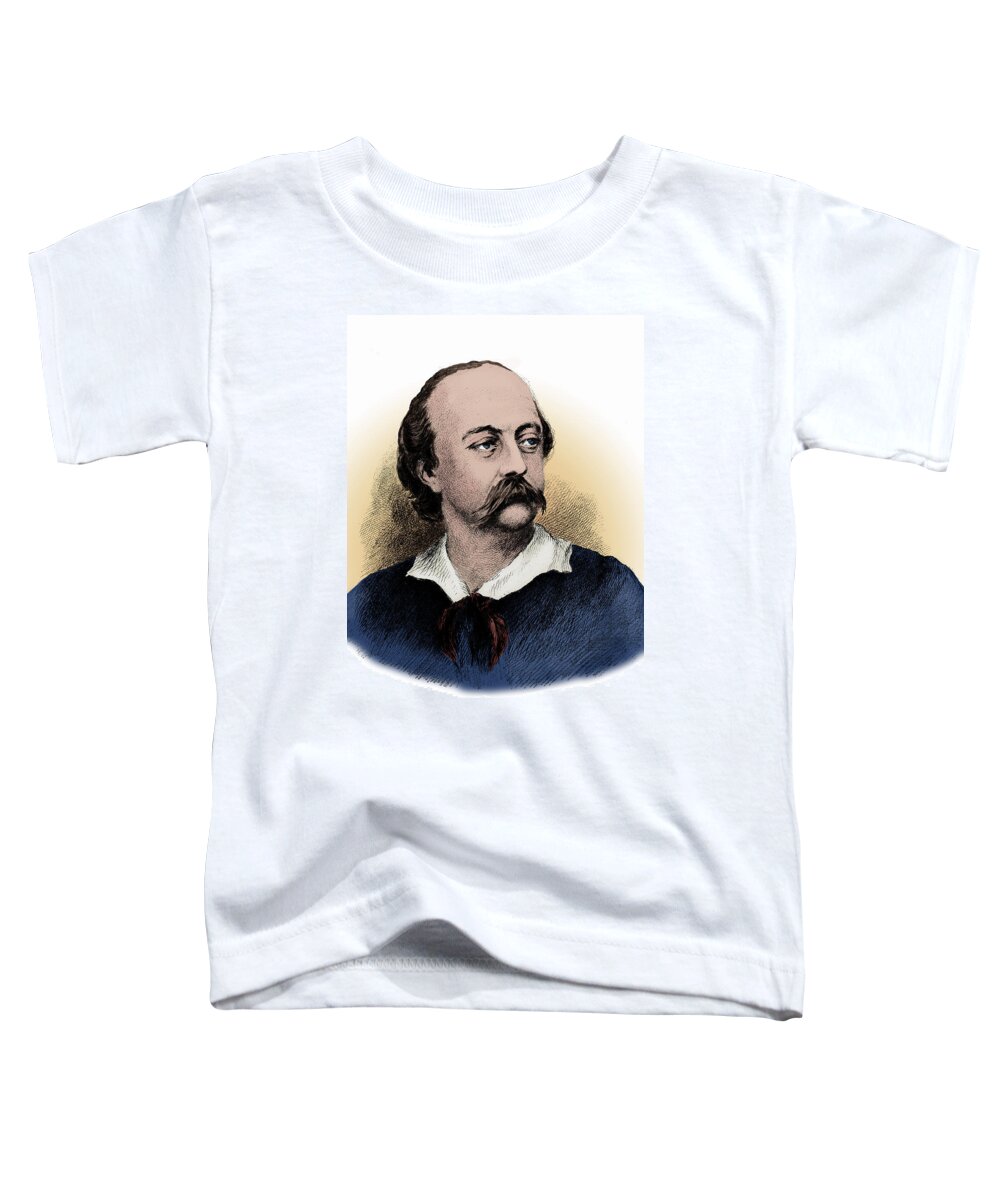 Literature Toddler T-Shirt featuring the photograph Gustave Flaubert, French Author #1 by Science Source