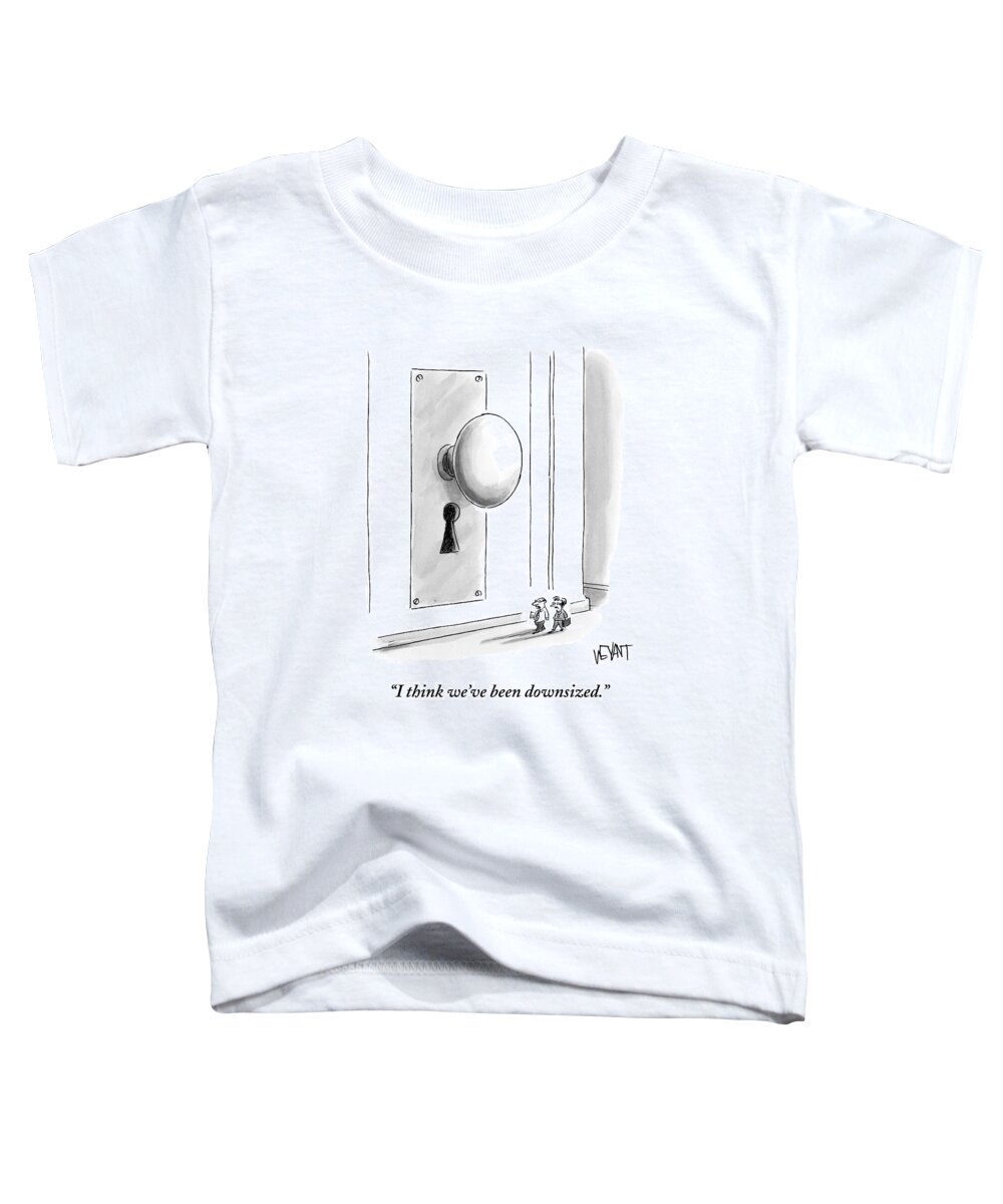 Giant-sized Toddler T-Shirt featuring the drawing One Small Office Worker To Another Walking #1 by Christopher Weyant