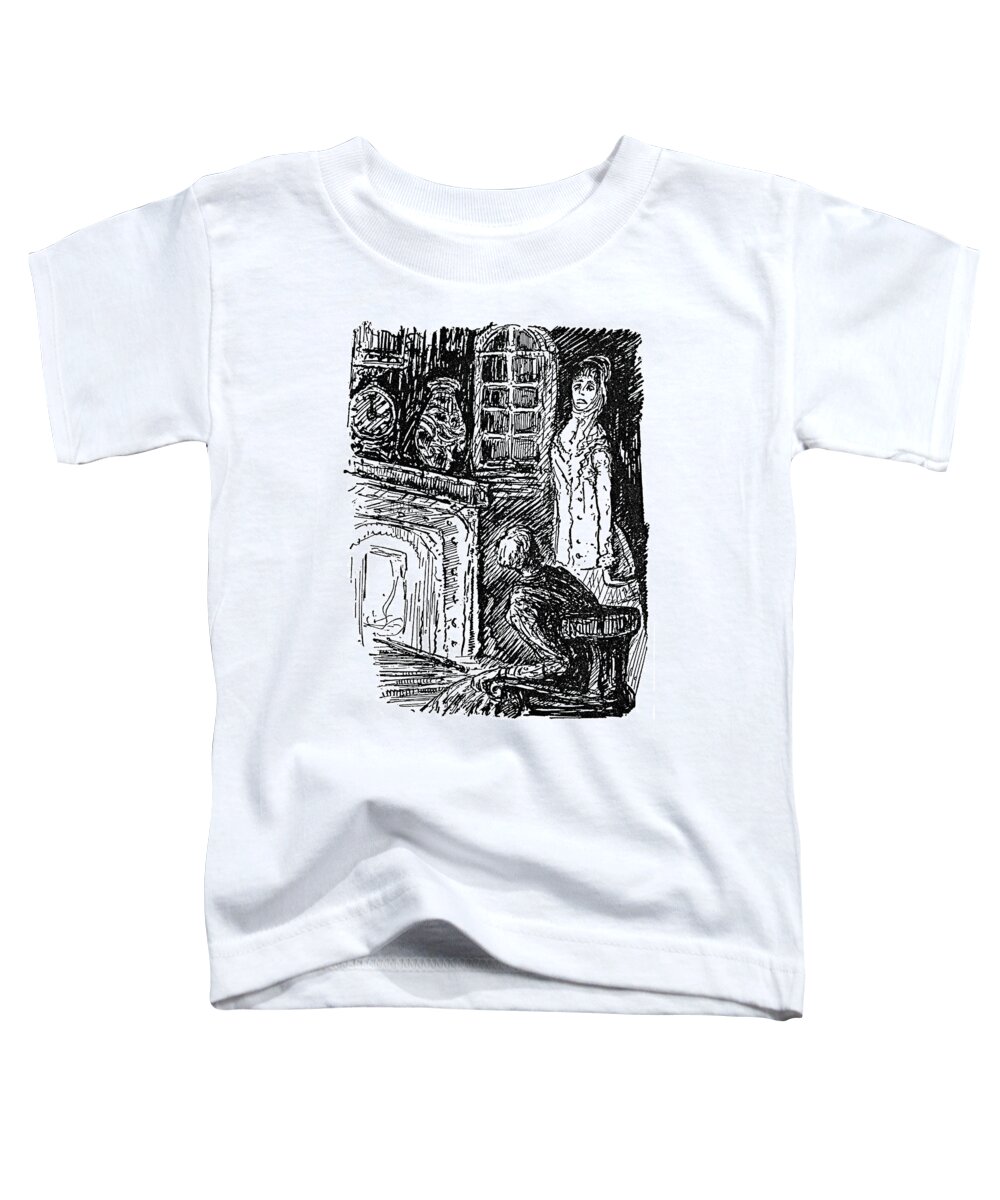 1839 Toddler T-Shirt featuring the drawing Poe House Of Usher, 1839 #1 by Granger