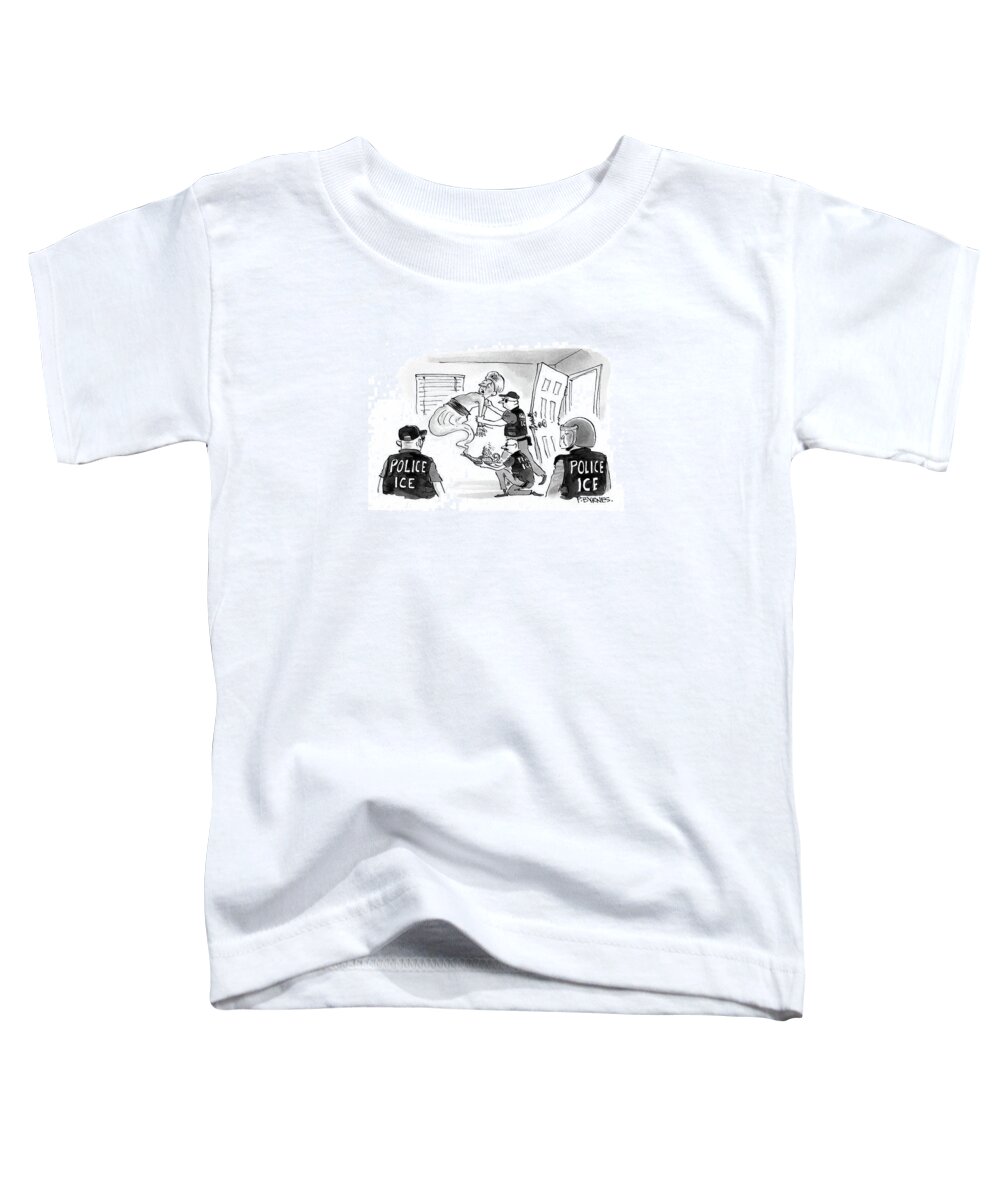 Word Play Lawyers Money Ethics

(two Lawyers Walking On The Steps Of A Courthouse.) 120259 Pby Pat Byrnes Toddler T-Shirt featuring the drawing Remember, We Can Only Afford To Do All This Pro by Pat Byrnes