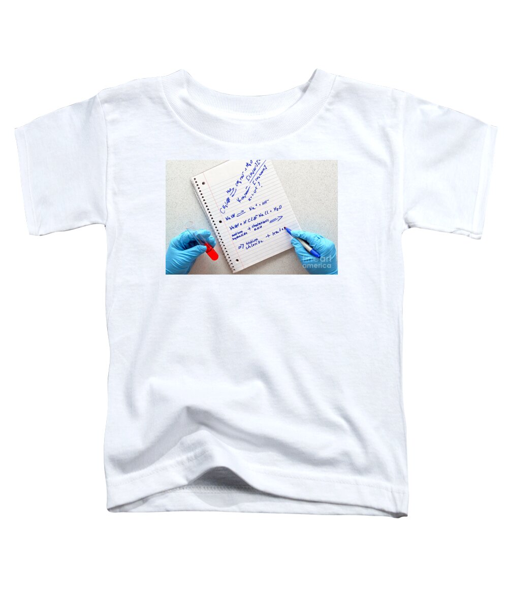 Chemist Toddler T-Shirt featuring the photograph Laboratory Experiment in Science Research Lab #10 by Science Research Lab