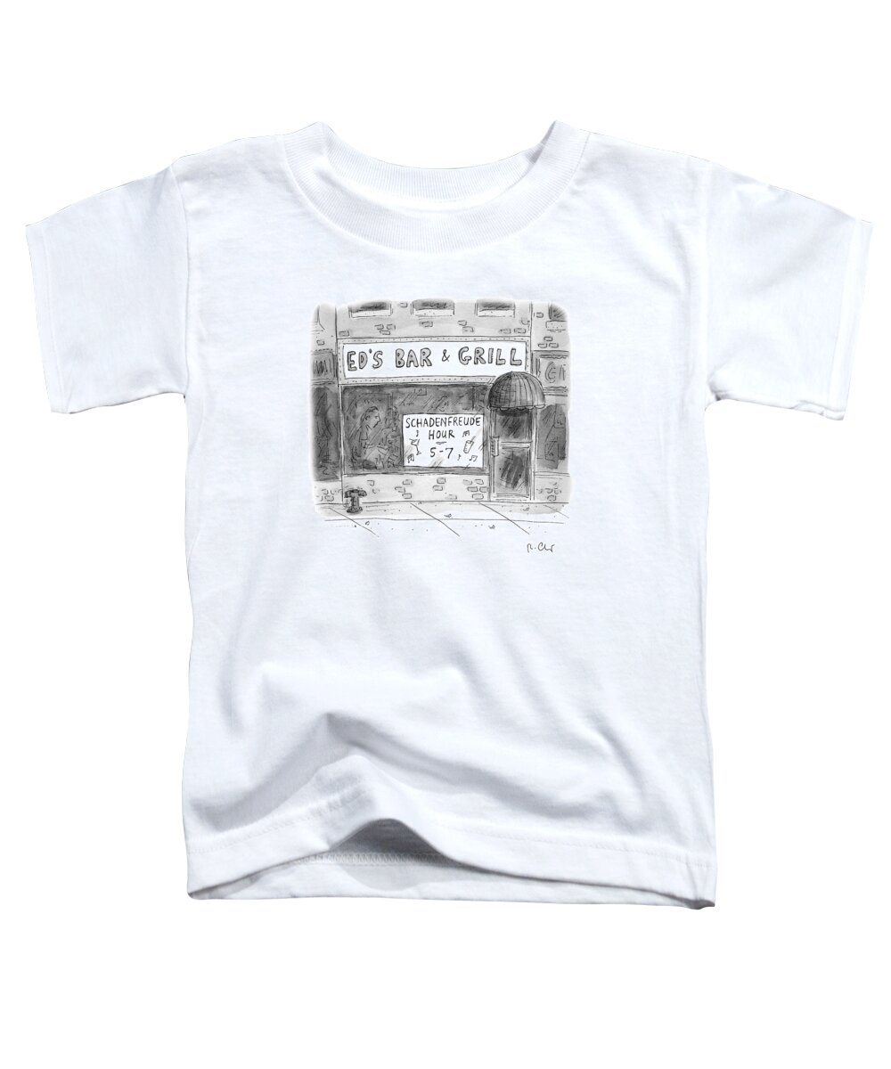 Shadenfreude Hour Toddler T-Shirt featuring the drawing New Yorker November 14th, 2016 by Roz Chast