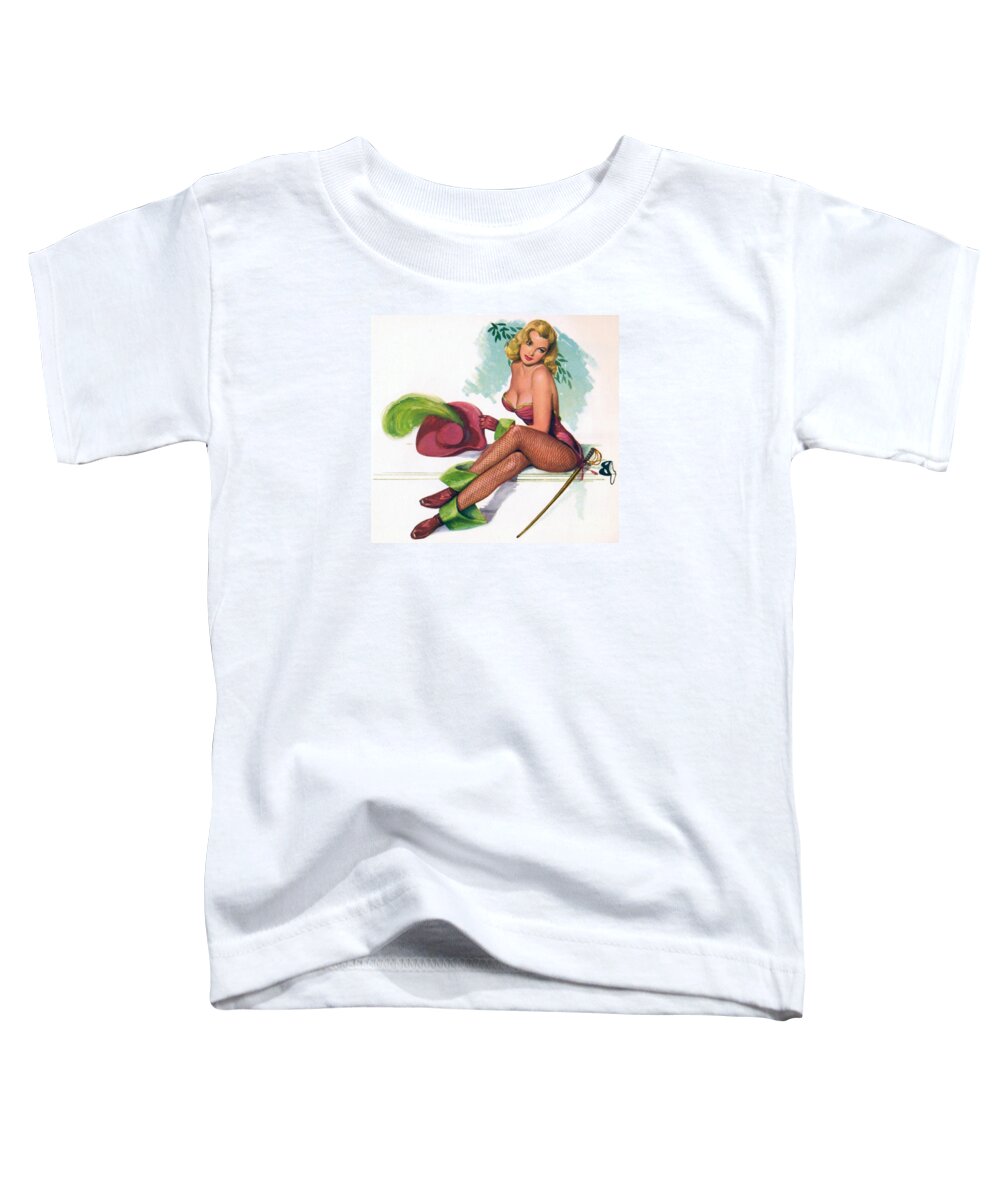 Vintage Toddler T-Shirt featuring the photograph 1950's Vintage Pin Up Girl by Action