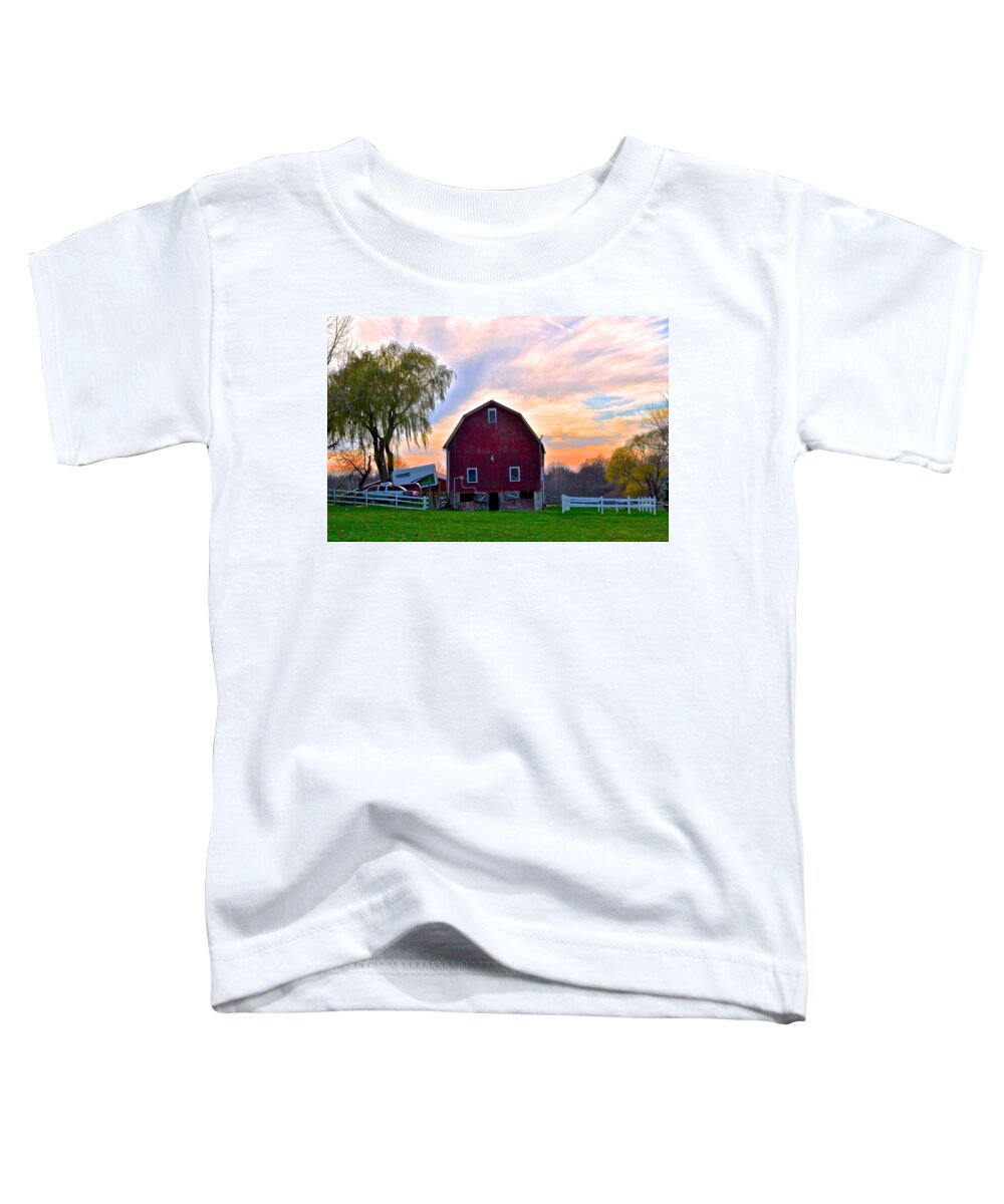 Farm Toddler T-Shirt featuring the photograph Down on the Farm #2 by Frozen in Time Fine Art Photography