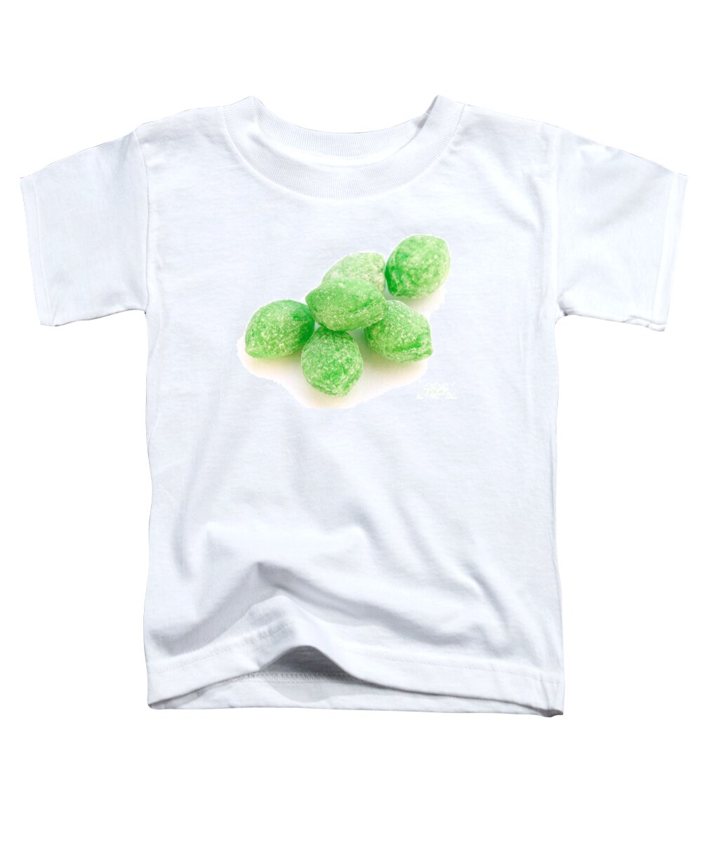 Lime Candy Toddler T-Shirt featuring the photograph Lime Drops - Hard Candy by Iris Richardson