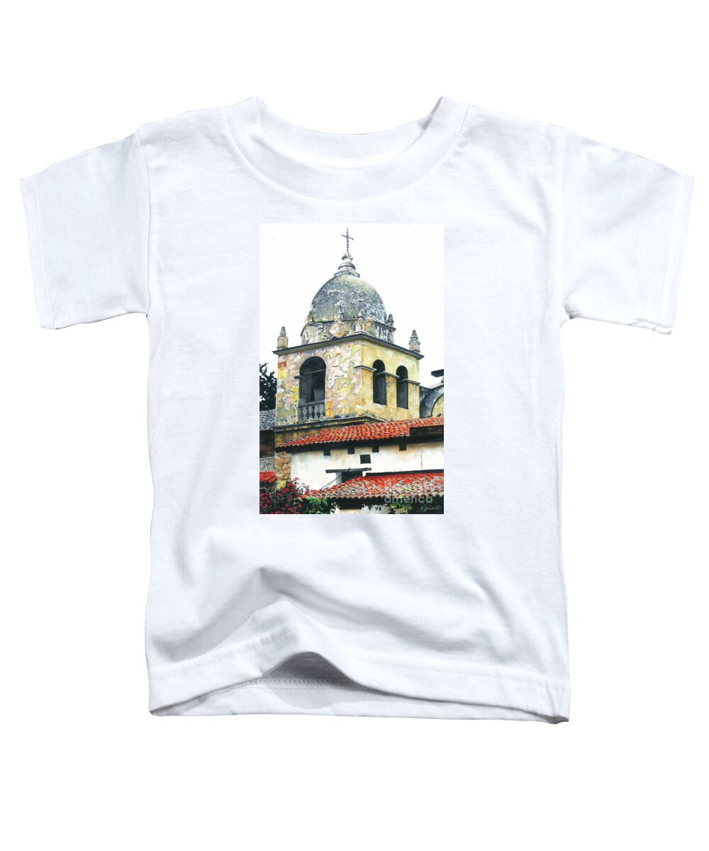 Church Toddler T-Shirt featuring the painting Textures and Tiles by Barbara Jewell