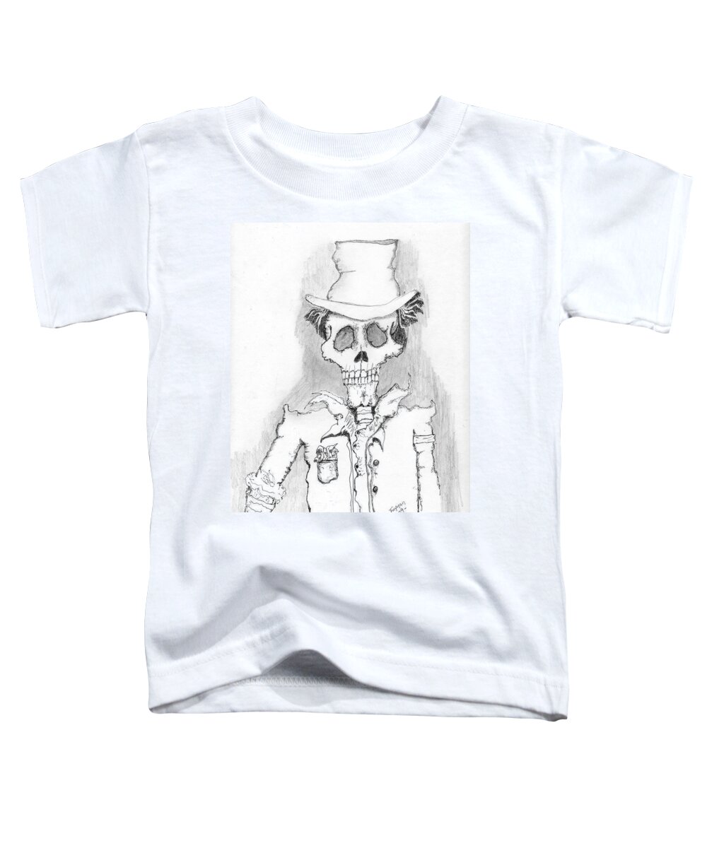Card Dealer Toddler T-Shirt featuring the drawing The Dealer by Dan Twyman
