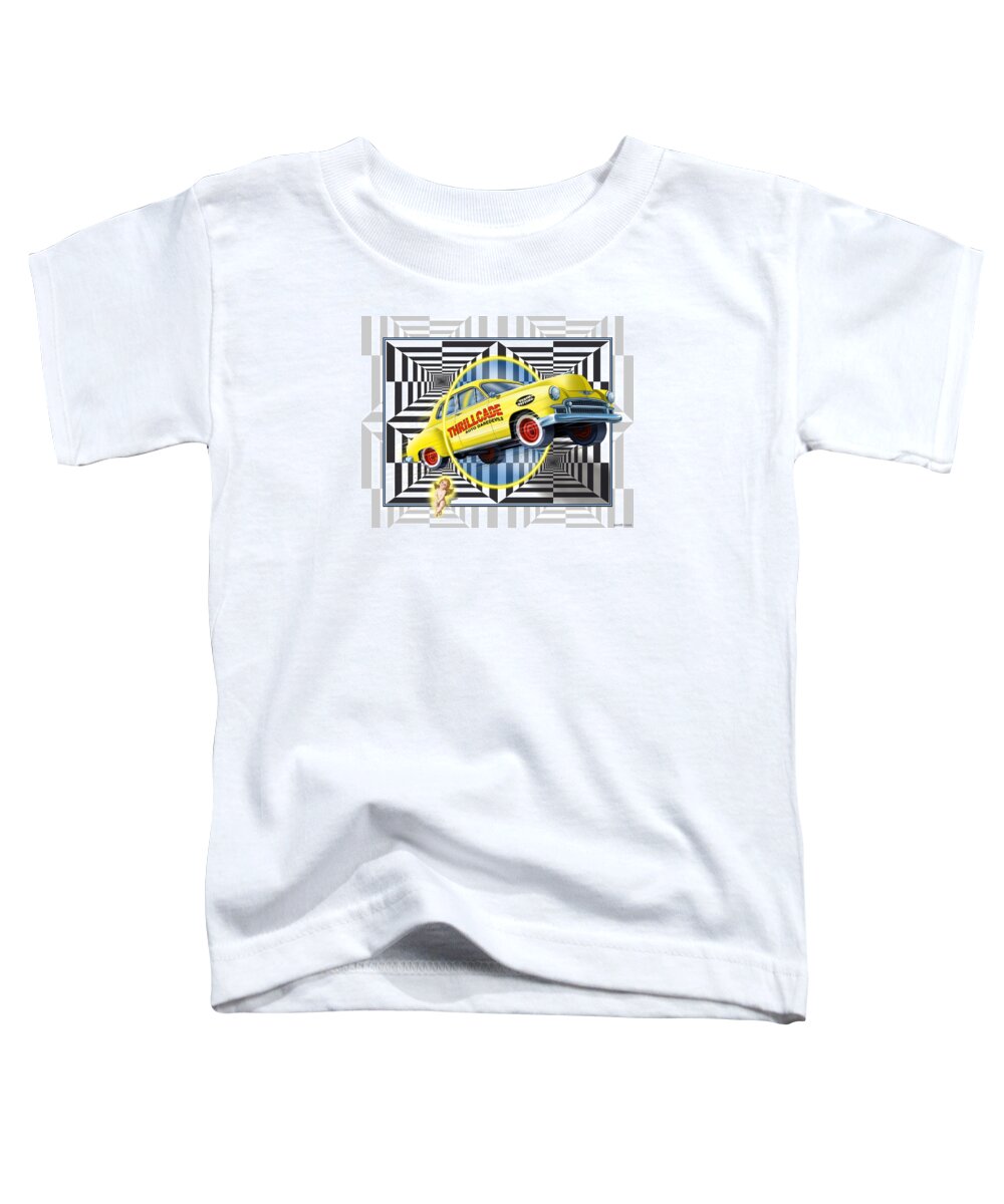 Cars Toddler T-Shirt featuring the digital art Thrillcade by Scott Ross