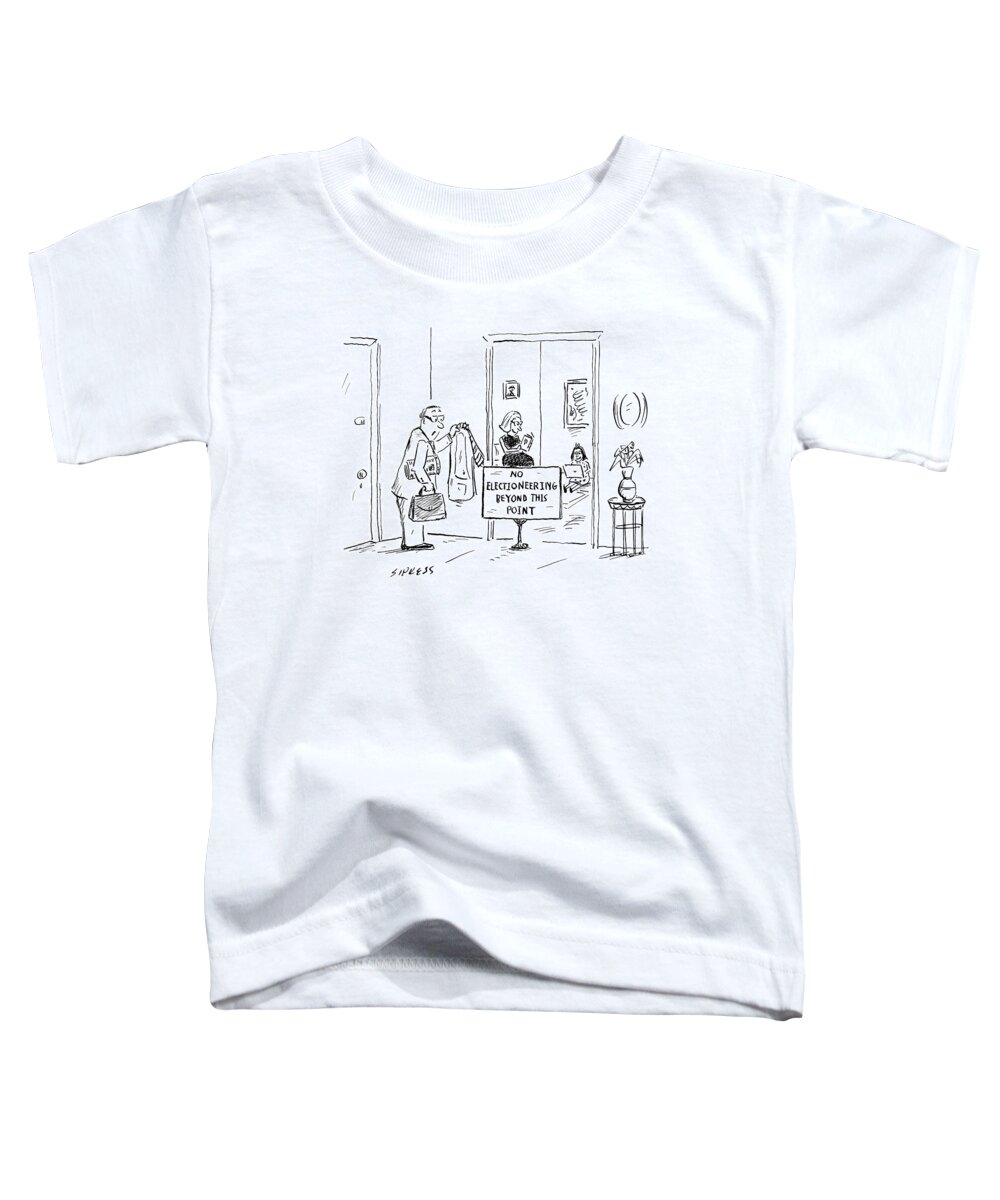Election Toddler T-Shirt featuring the drawing New Yorker November 7th, 2016 by David Sipress