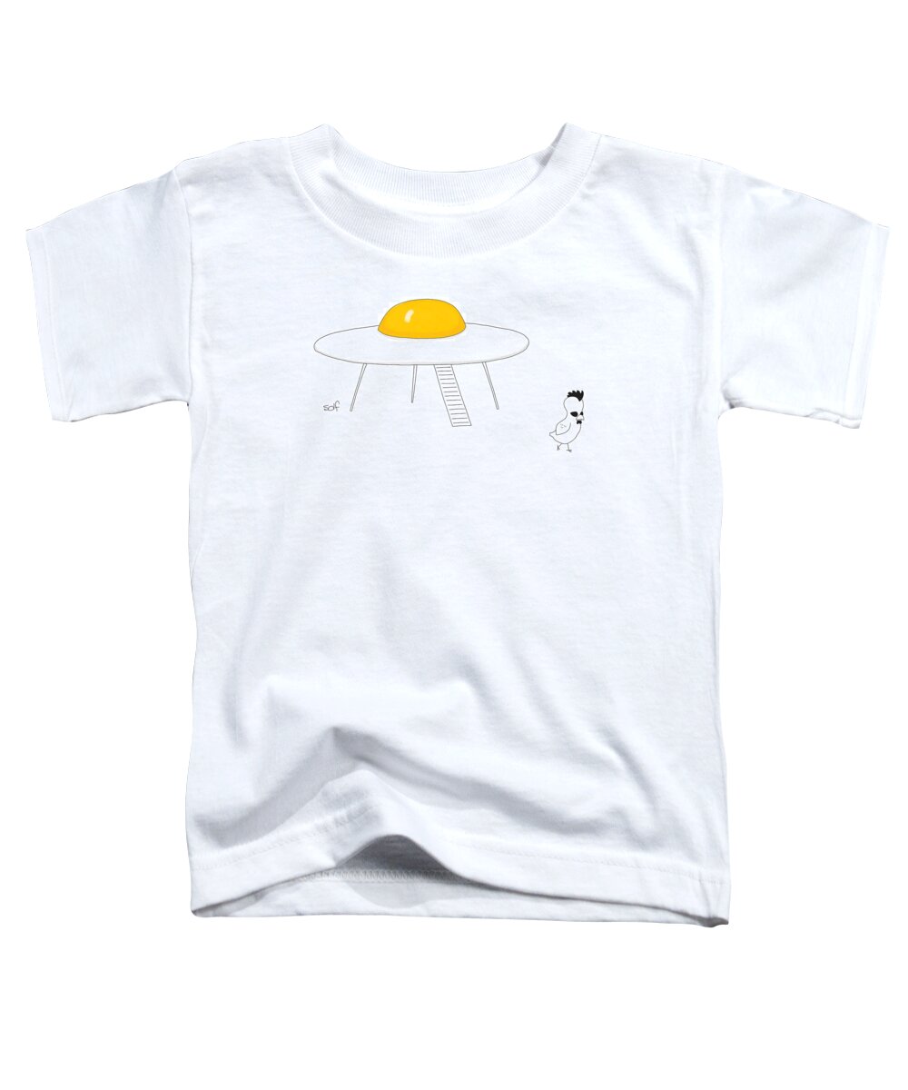 Aliens Toddler T-Shirt featuring the drawing New Yorker July 11th, 2016 by Seth Fleishman
