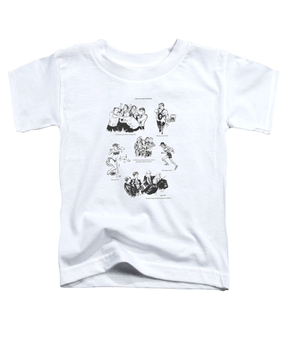 118988 Whm William Hamilton (parody Of Old Master Painting.) Toddler T-Shirt featuring the drawing New Yorker July 24th, 2000 by William Hamilton