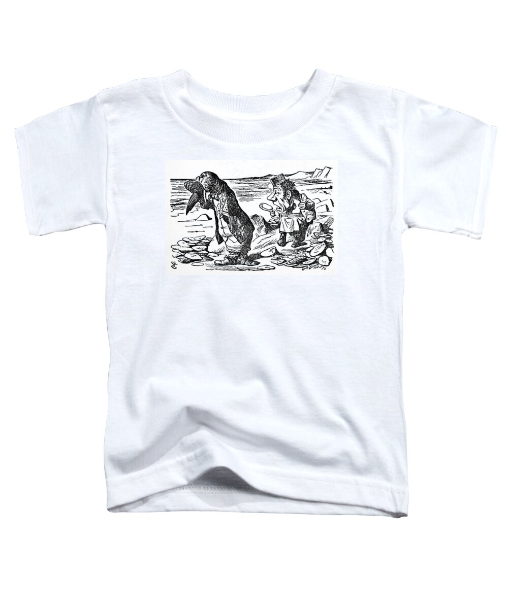 1872 Toddler T-Shirt featuring the drawing Carroll Looking Glass #31 by Granger