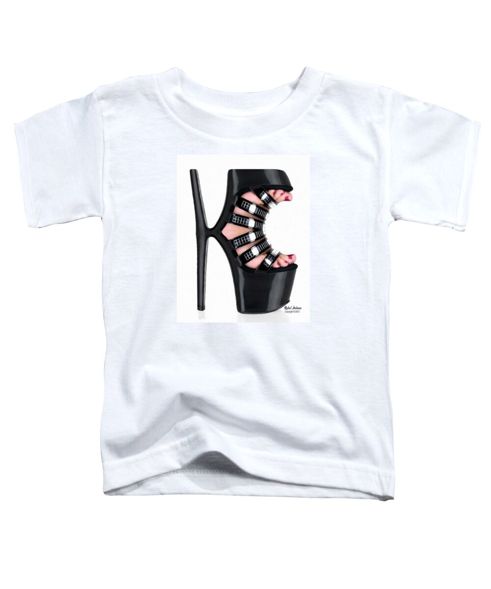 Conceptual Toddler T-Shirt featuring the digital art Shoe Love #10 by Rafael Salazar