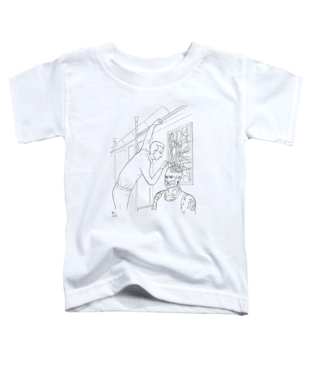 Subway Toddler T-Shirt featuring the drawing New Yorker April 21st, 2008 by Paul Noth