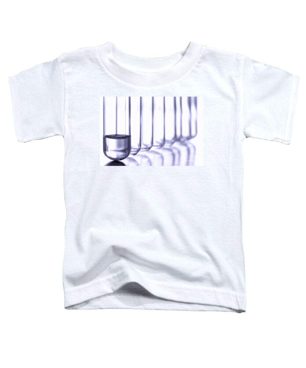 Test Toddler T-Shirt featuring the photograph Laboratory Test Tubes in Science Research Lab #44 by Science Research Lab