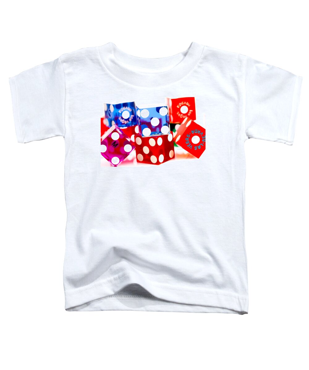 Las Vegas Toddler T-Shirt featuring the photograph Colorful Dice #5 by Raul Rodriguez