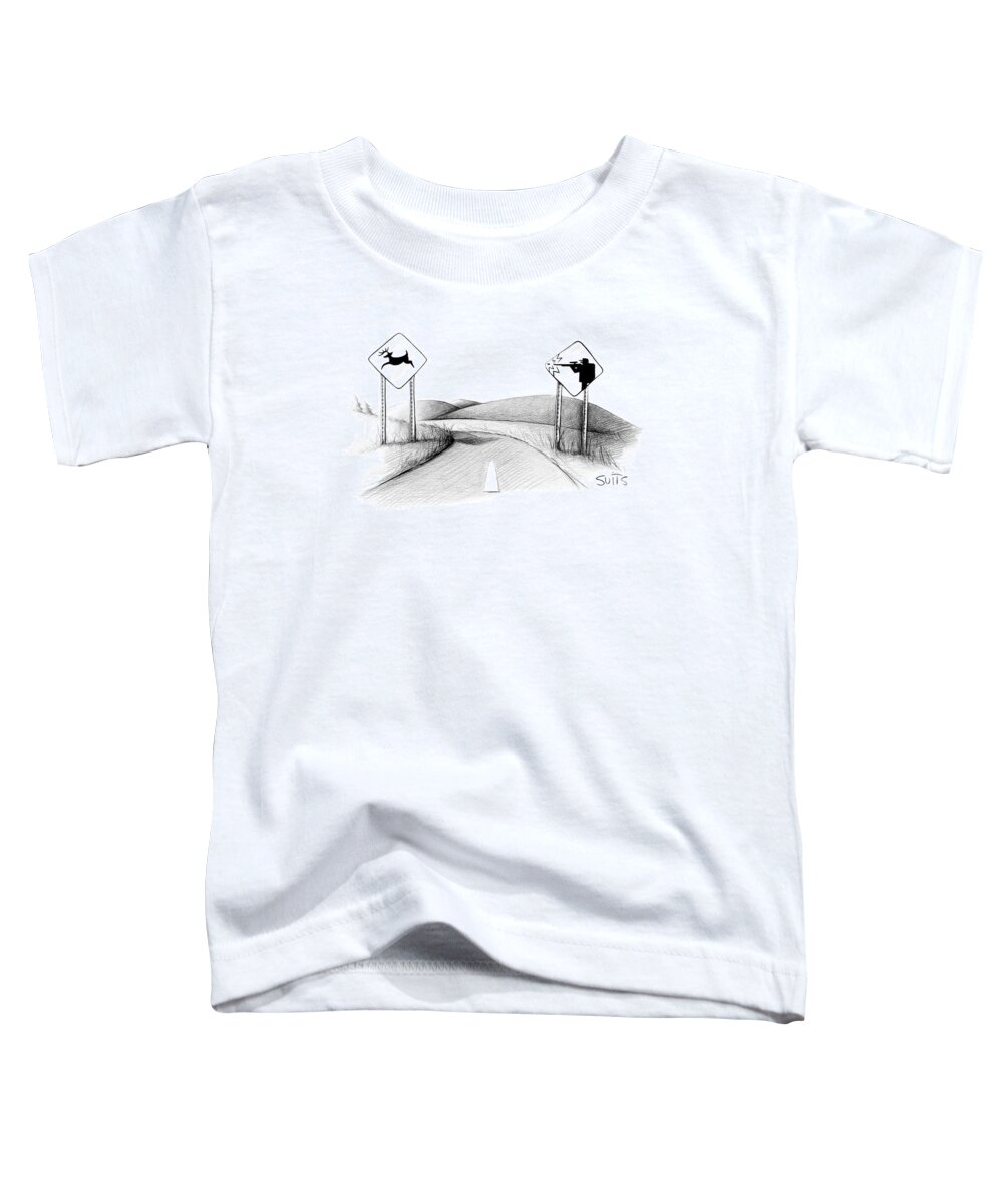 Sign Toddler T-Shirt featuring the drawing New Yorker November 26th, 2007 by Julia Suits