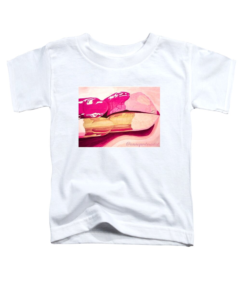Sensuality Toddler T-Shirt featuring the painting Sensuality by Anna Porter