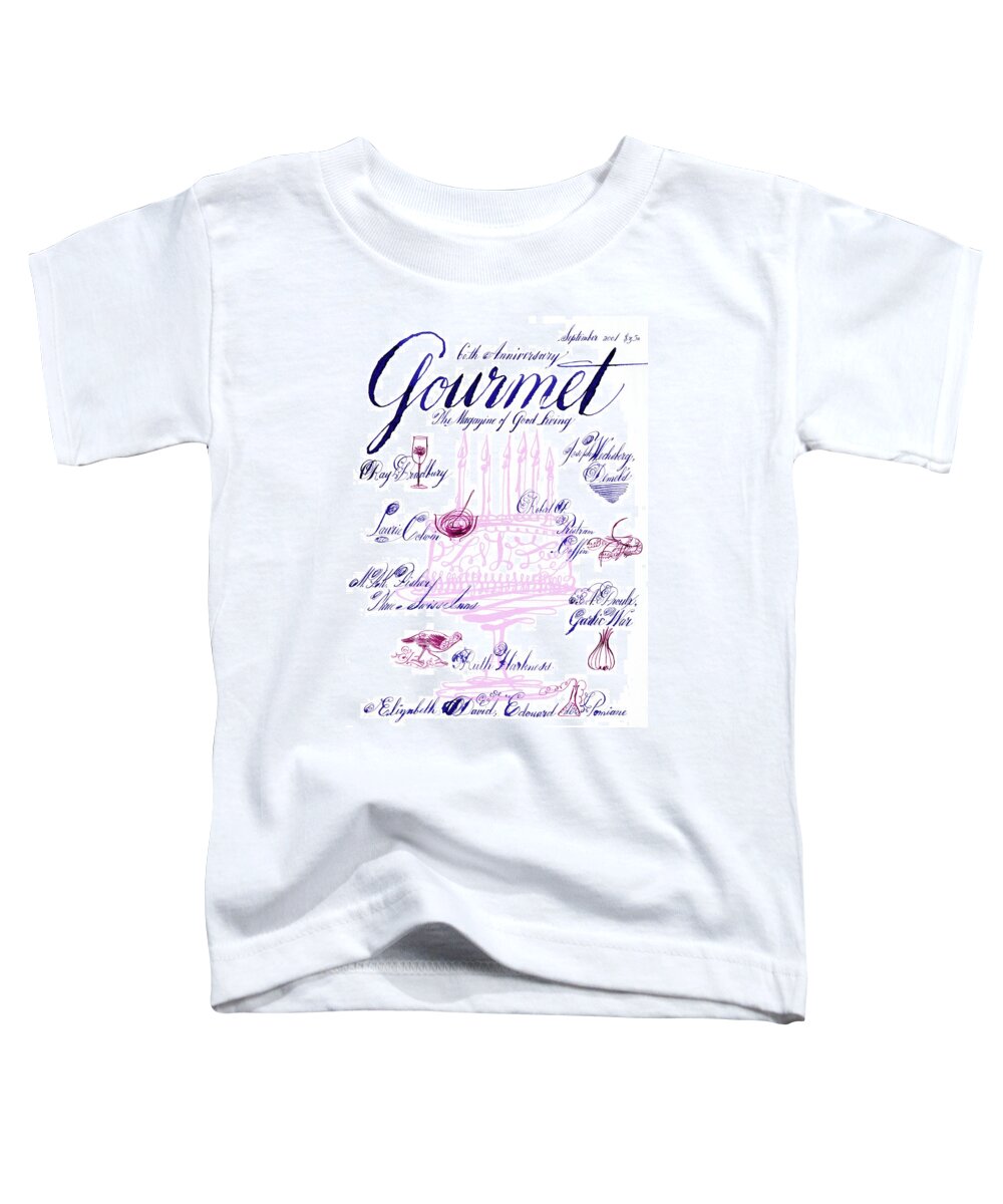 Illustration Toddler T-Shirt featuring the photograph A Calligraphy Illustration Celebrating Sixty by Elvis Swift