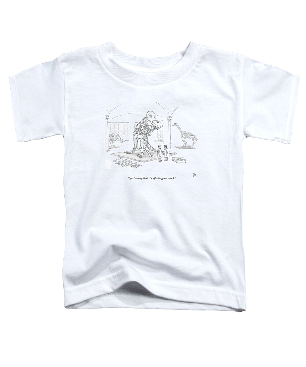 Scientists Toddler T-Shirt featuring the drawing A Male And Female Paleontologist by Paul Noth