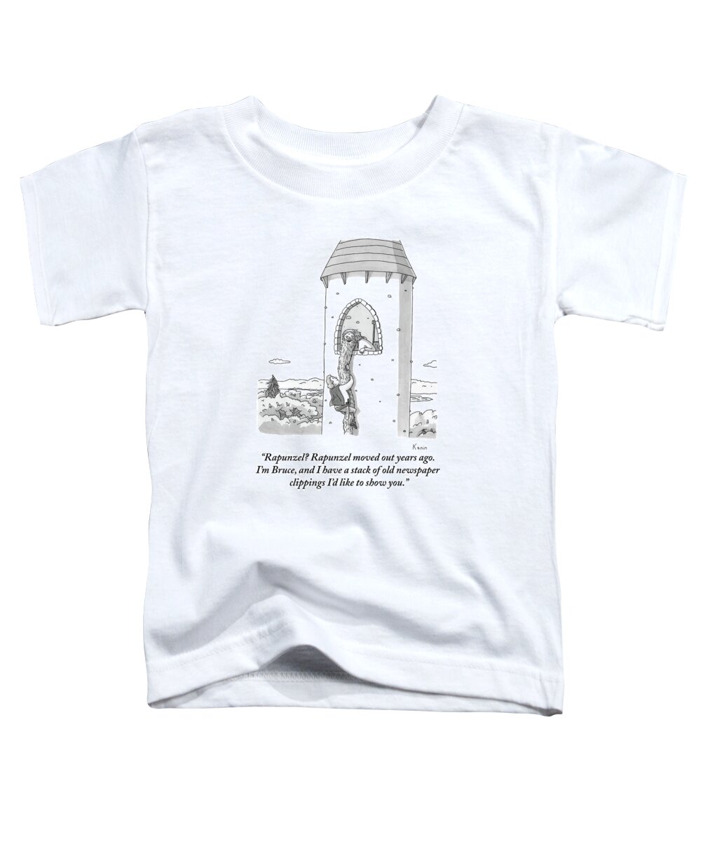 Rapunzel Toddler T-Shirt featuring the drawing A Man by Zachary Kanin
