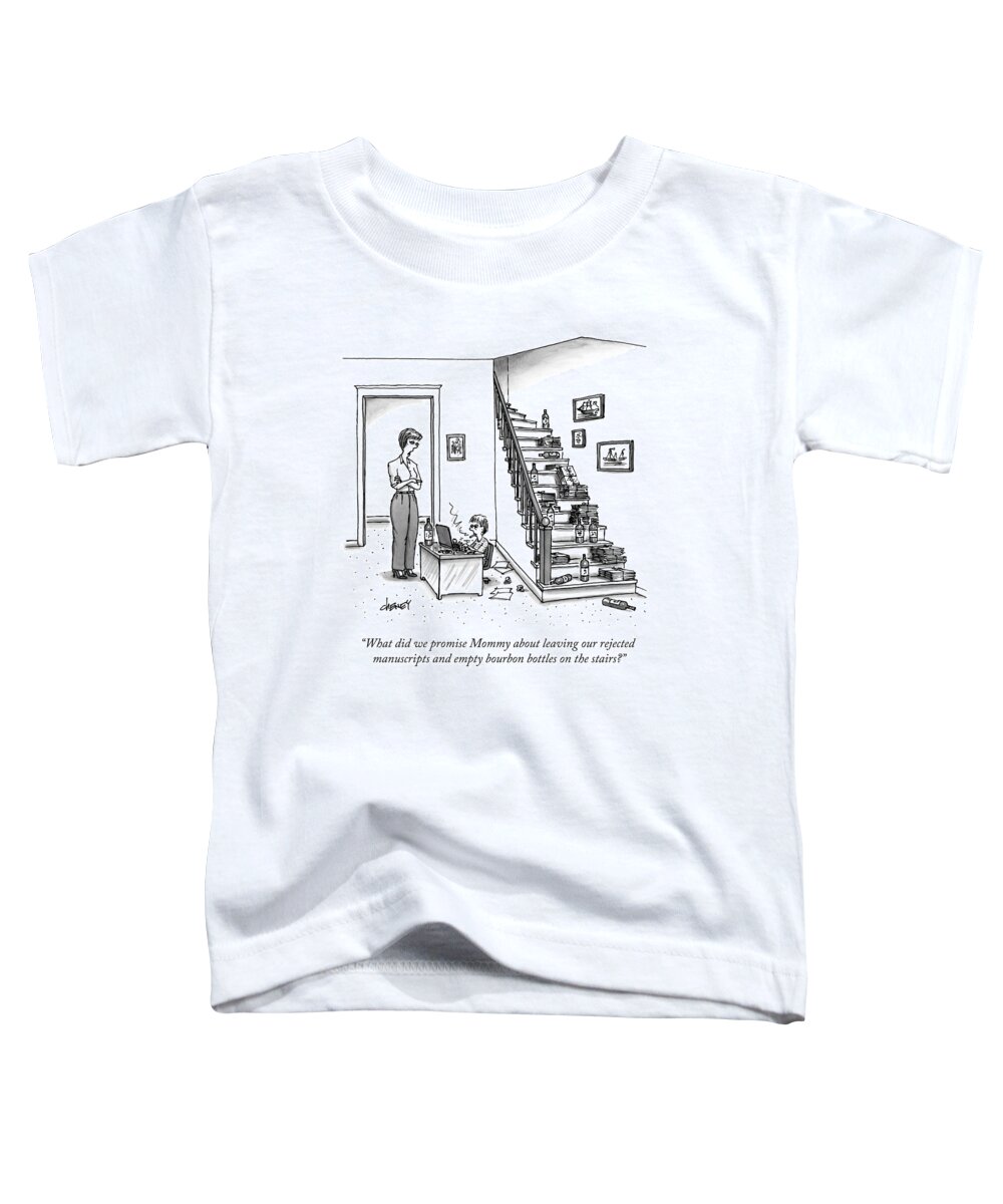 Writer Toddler T-Shirt featuring the drawing A Mother Speaks To Her Son by Tom Cheney