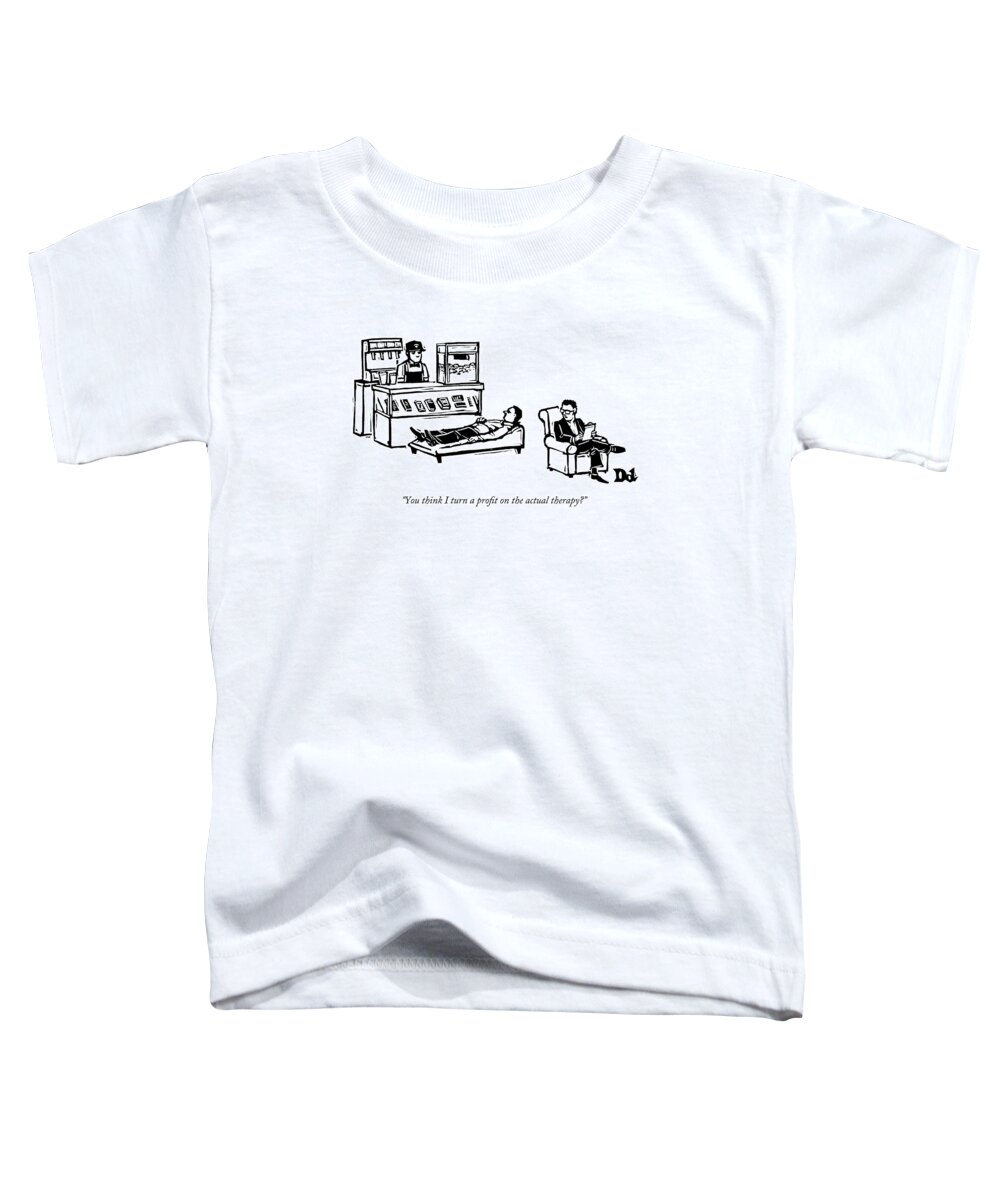 Concessions Stand Toddler T-Shirt featuring the drawing A Therapist's Office With A Concession Stand by Drew Dernavich