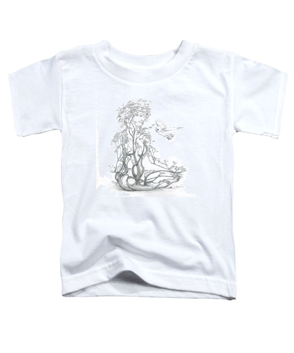 Tree Dancer Toddler T-Shirt featuring the drawing A Word to the Wise by Mark Johnson