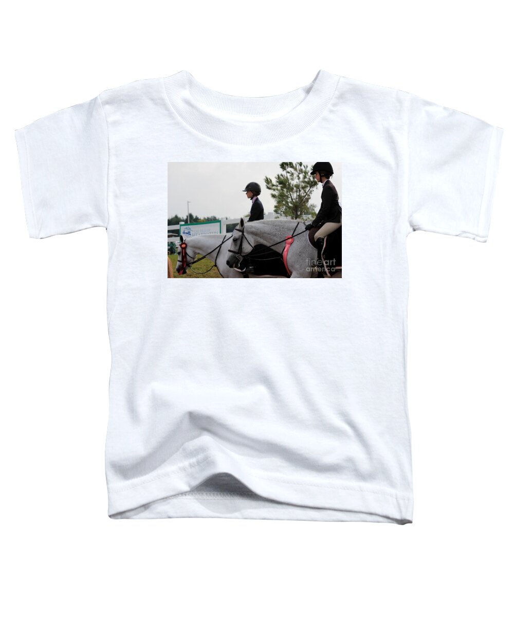 Horse Toddler T-Shirt featuring the photograph Ac-hunter18 by Janice Byer