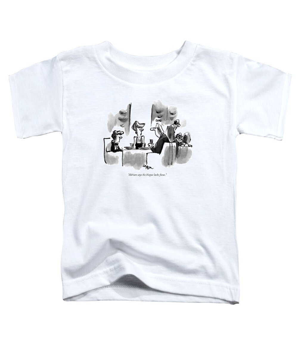 
Family Toddler T-Shirt featuring the drawing Adrian Says His Bisque Lacks Focus by Lee Lorenz