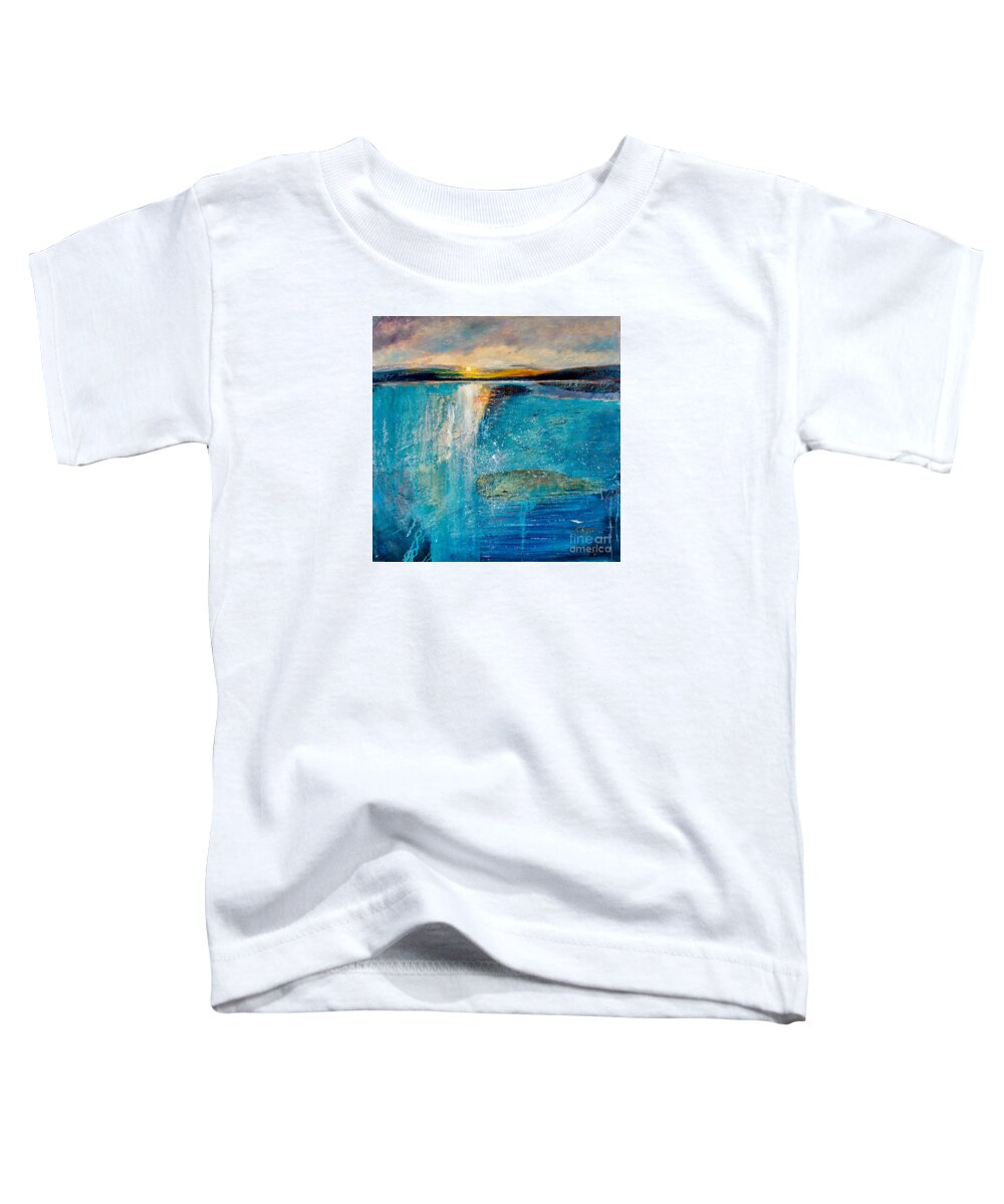 Seascape Paintings Toddler T-Shirt featuring the painting Amazing Ocean by Shijun Munns