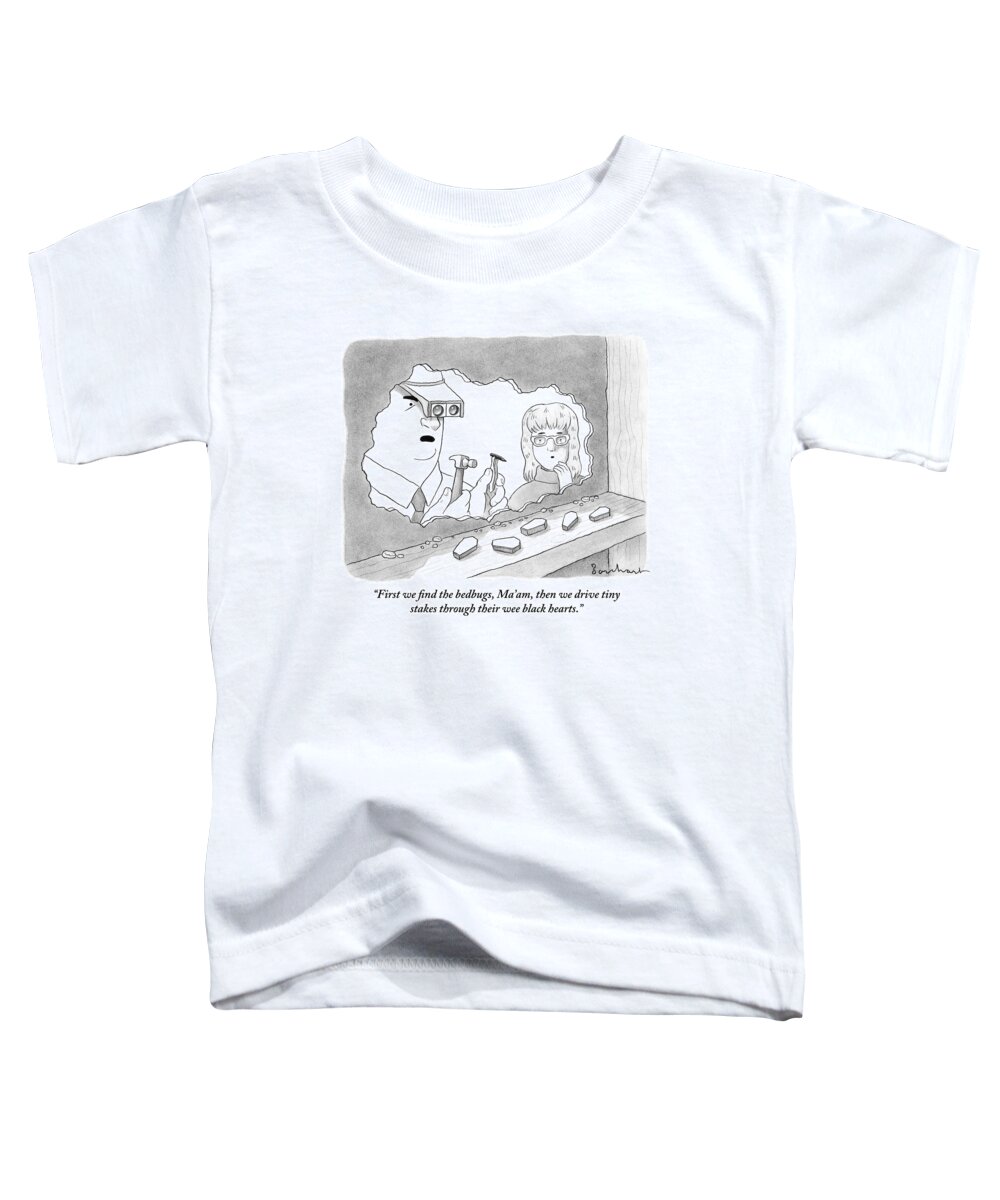 Vampires Toddler T-Shirt featuring the drawing An Exterminator With Jeweler's Glasses by David Borchart