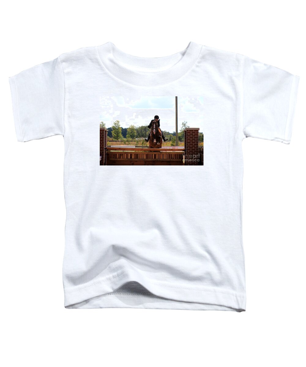 Horse Toddler T-Shirt featuring the photograph An-su-hunter35 by Janice Byer