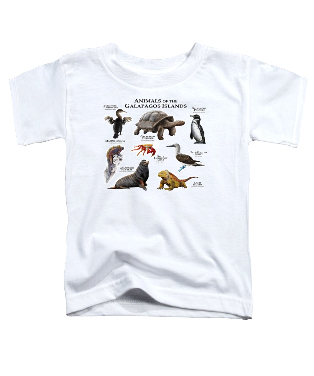 Animal Toddler T-Shirt featuring the photograph Animals Of The Galapagos Islands by Roger Hall