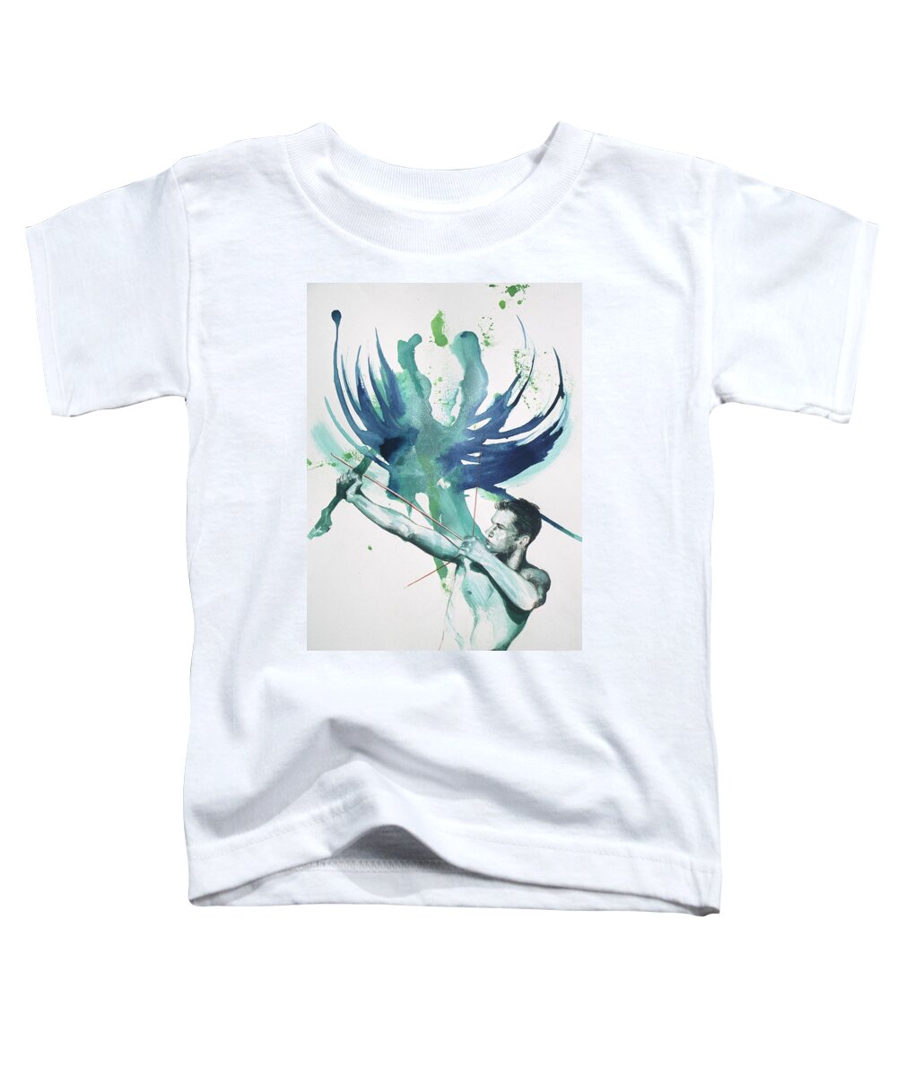 Archer Toddler T-Shirt featuring the painting Archer by Rene Capone