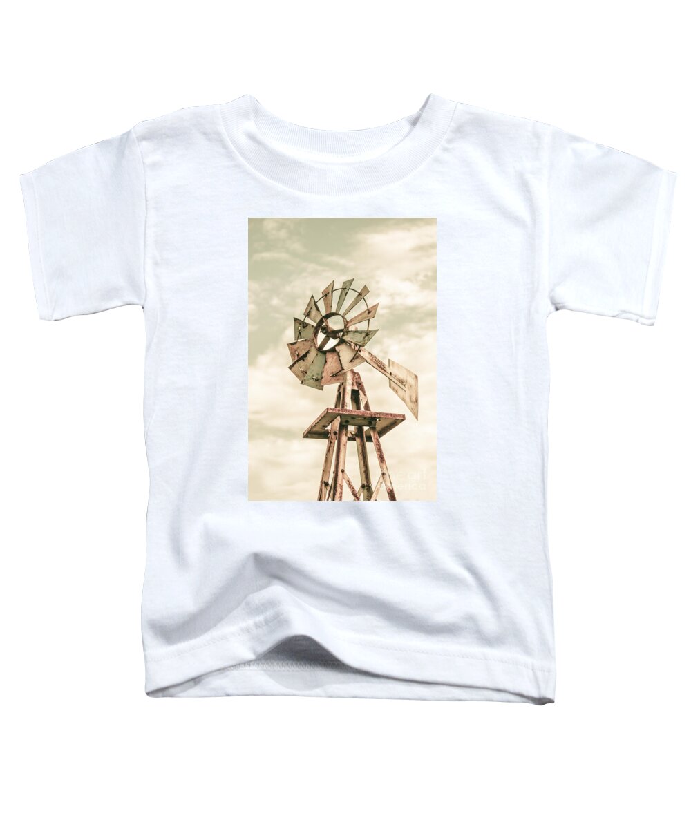 Outback Toddler T-Shirt featuring the photograph Australian Aermotor windmill by Jorgo Photography