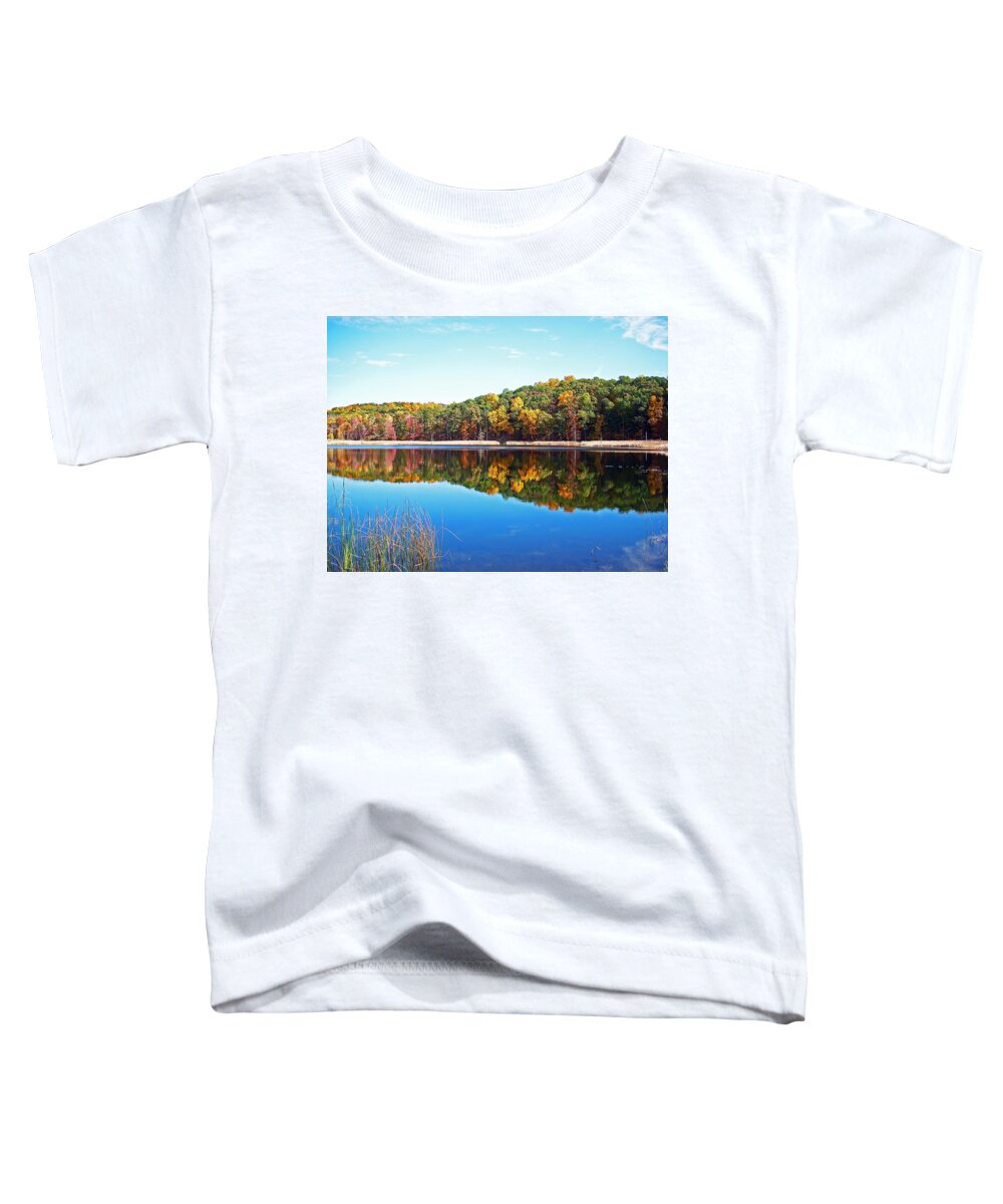 Autumn Toddler T-Shirt featuring the photograph Autumn Reflection by Aimee L Maher ALM GALLERY