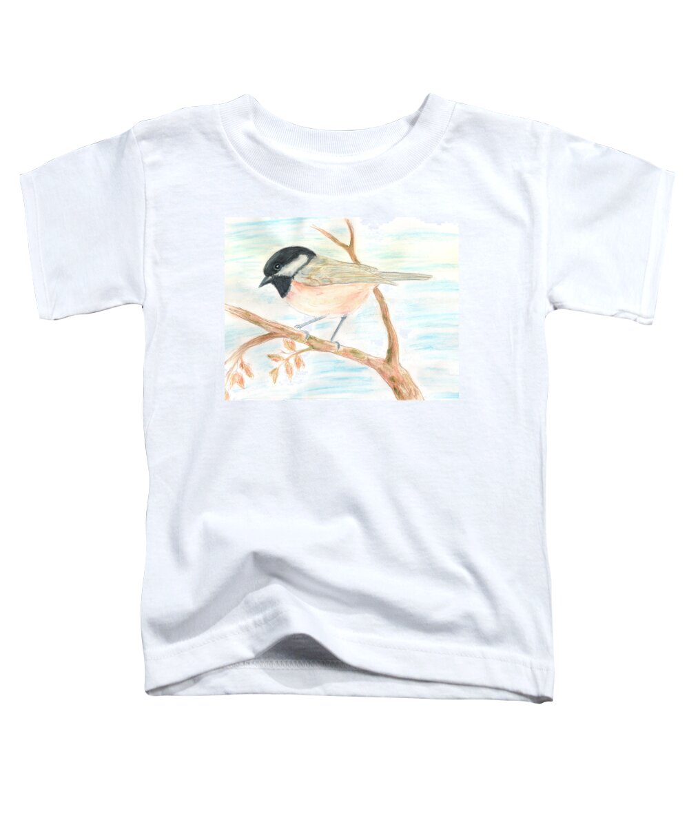 Bird Toddler T-Shirt featuring the painting Autumn Visitor by Stephanie Grant