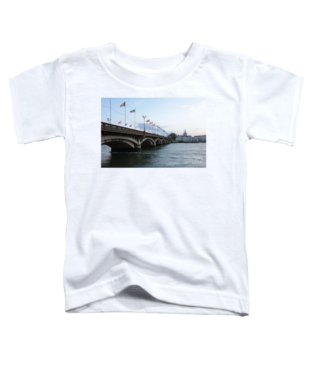 Bayonne Toddler T-Shirt featuring the photograph Bayonne Bridge by Carol Groenen