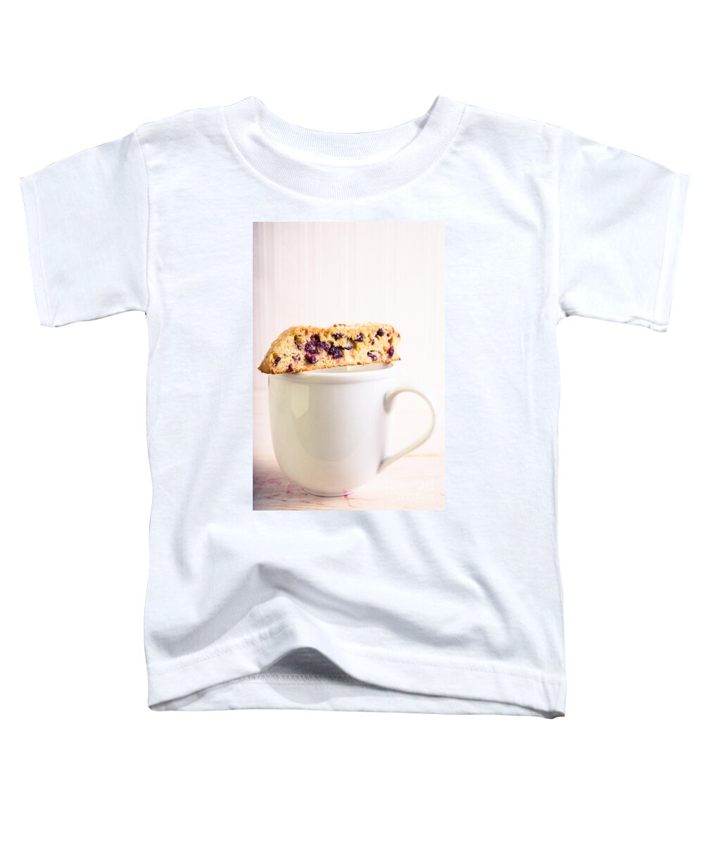 Green Toddler T-Shirt featuring the photograph Biscotti and Coffee by Edward Fielding