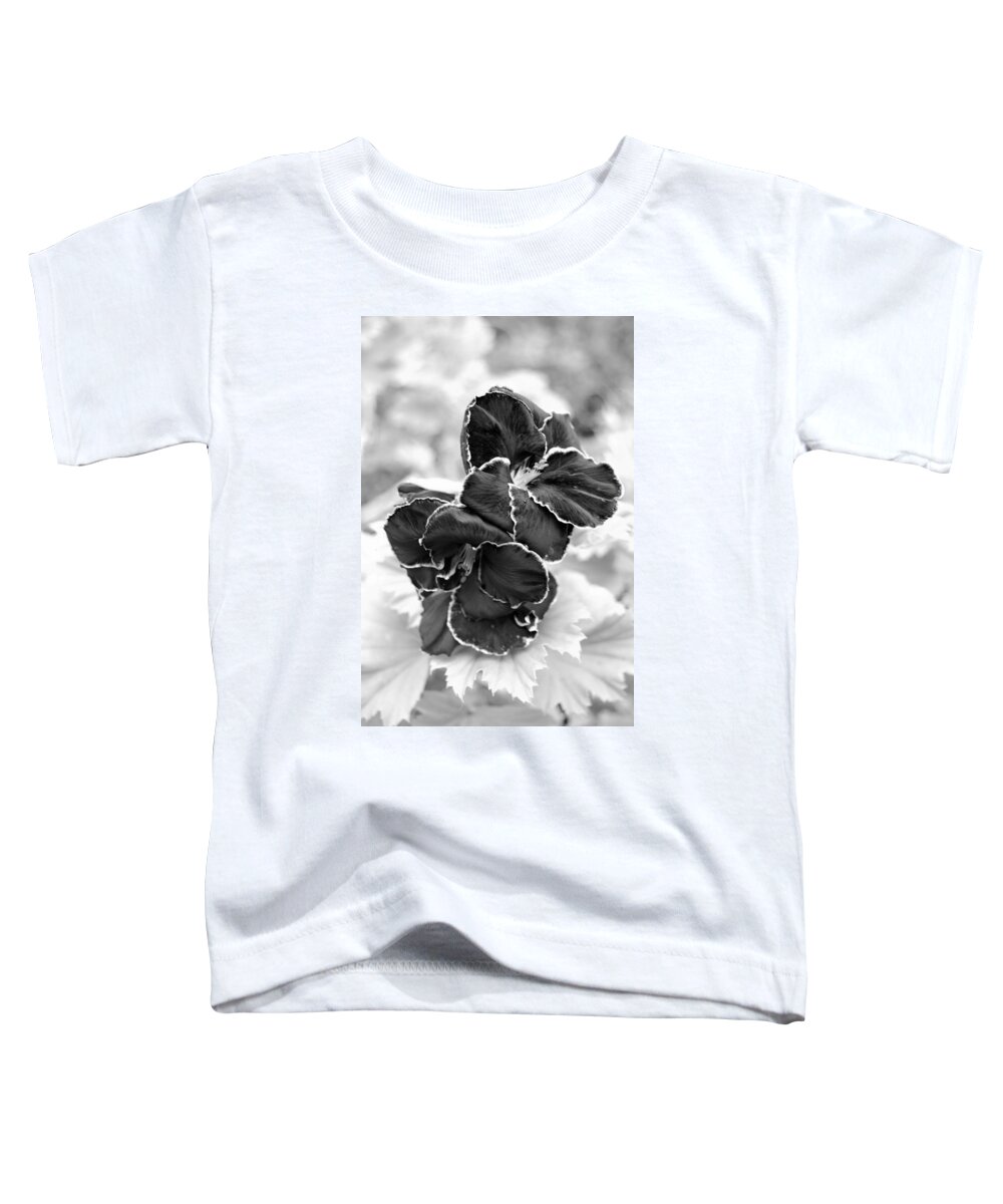 Kula Botanical Gardens Toddler T-Shirt featuring the photograph Black and White Maui Flowers by Amy Fose